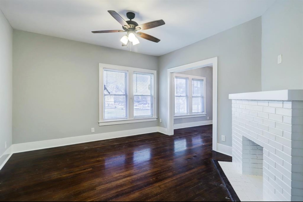 Living room in the upstairs unit.