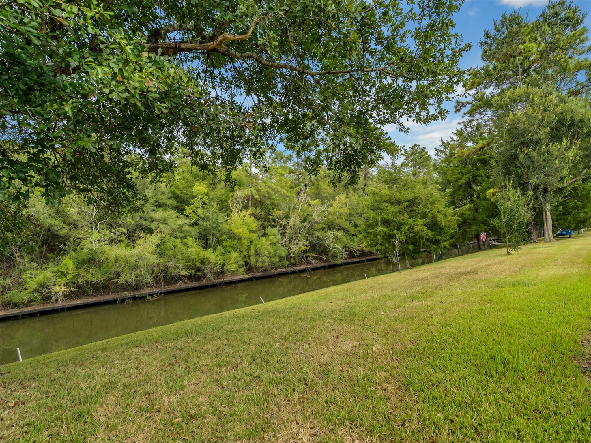 Canal in the back of the property