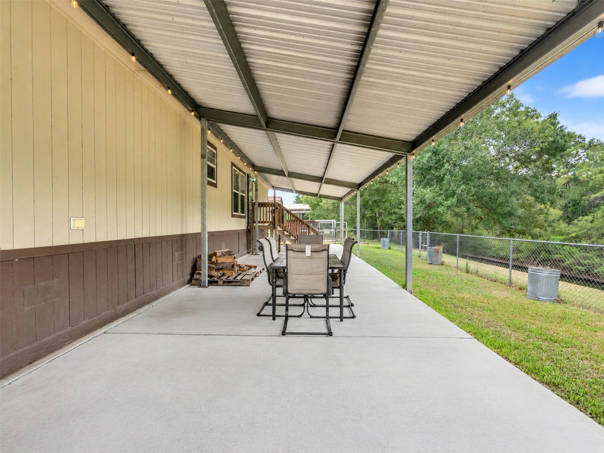 Back covered patio- 64x15 with concrete
