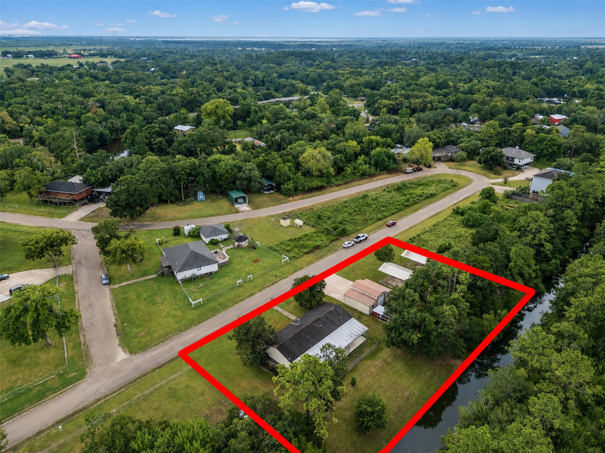 Ariel view- redline is an estimate