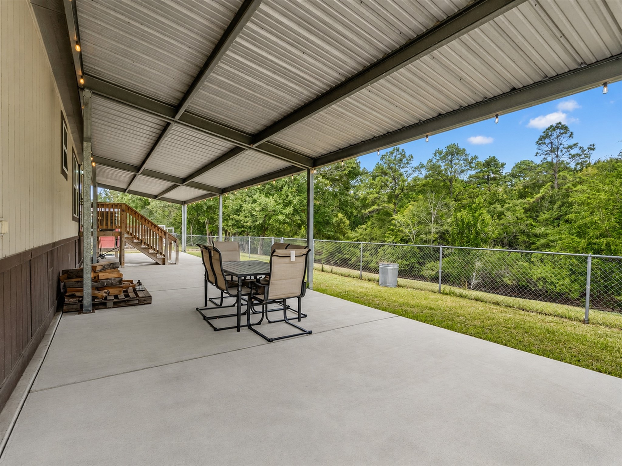 Back covered patio- 64x15 with concrete