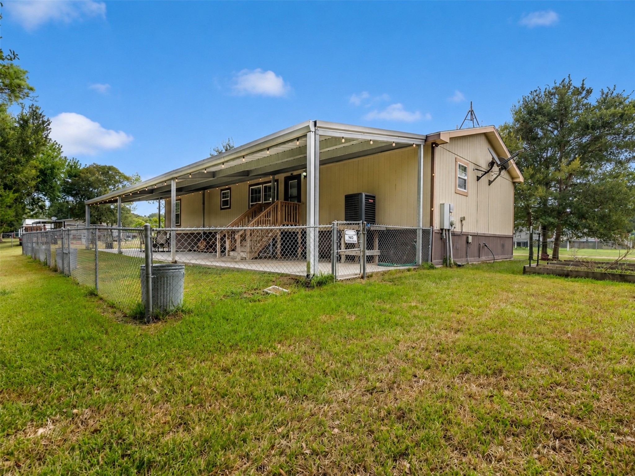 Fenced back yard