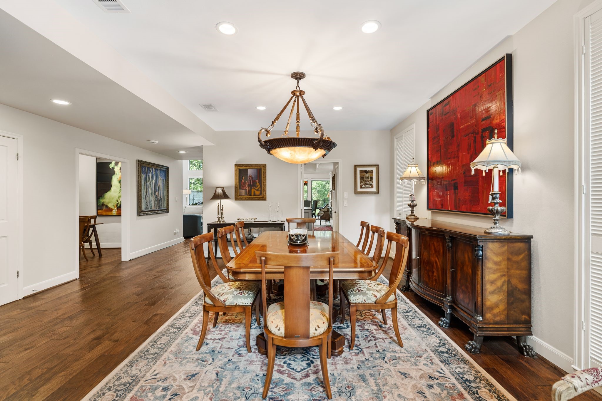 Entertain in the spacious formal dining room, offering ample room for a large table and convenient access to the kitchen.