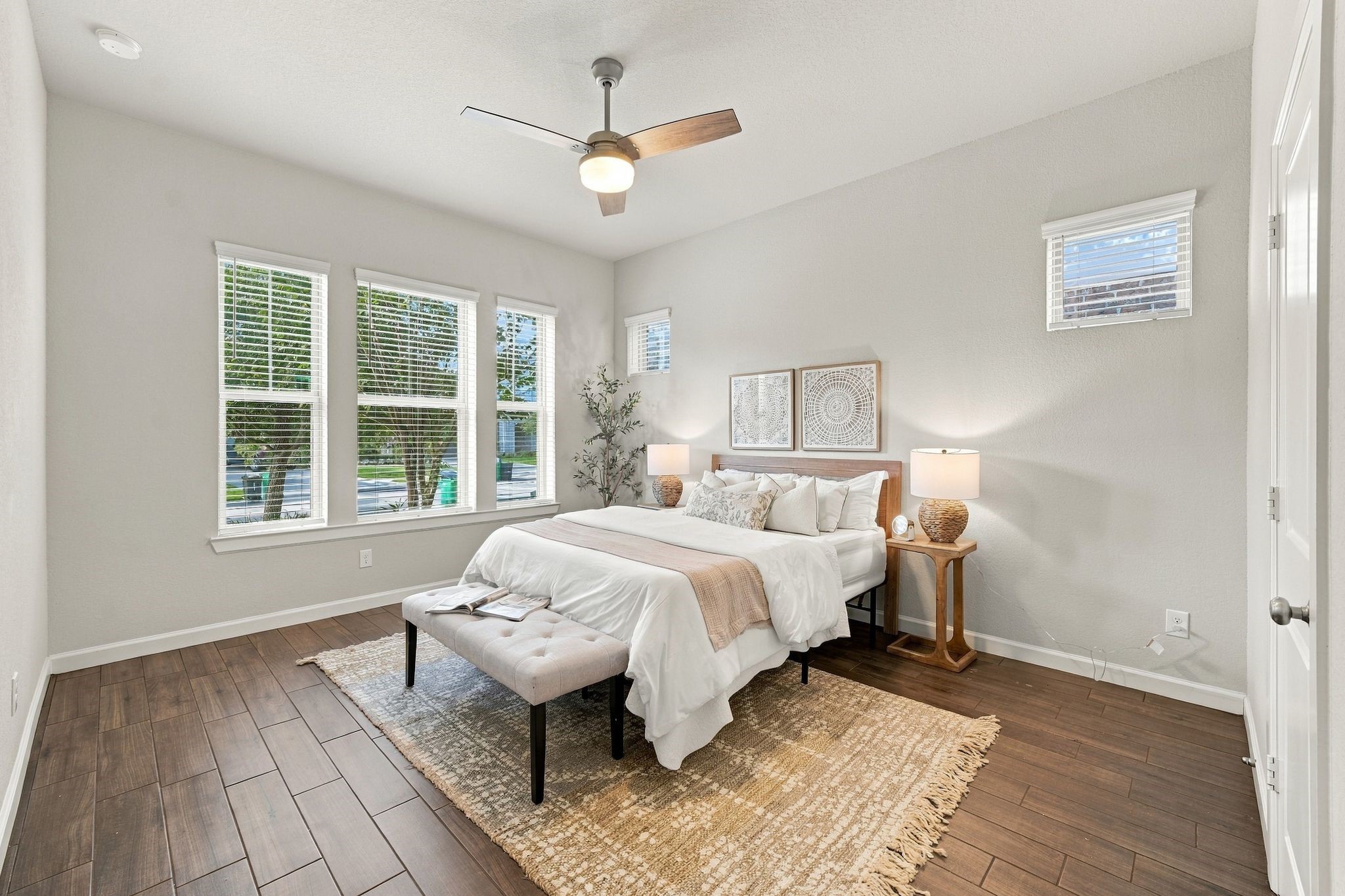 Your own private retreat. A soaking tub, a tiled walk in shower, and a closet built for a real wardrobe, not an afterthought.