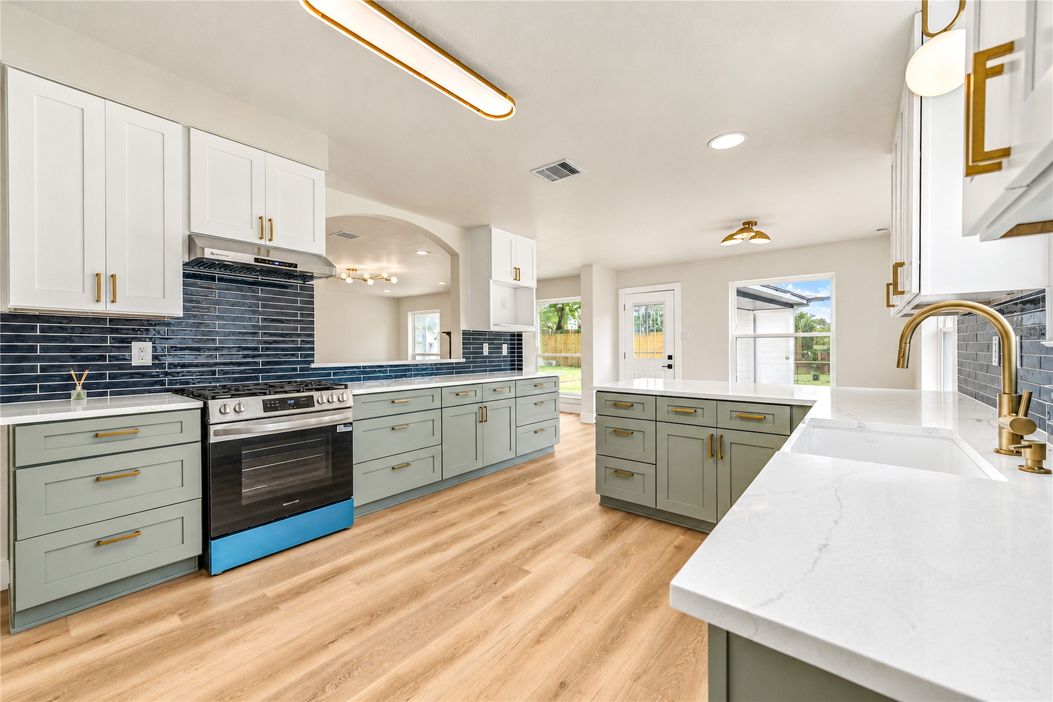 Spacious kitchen with ample storage