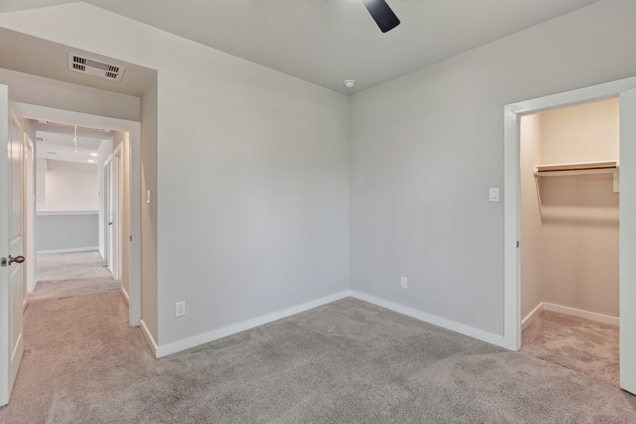 Well-maintained upstairs hallway connecting the secondary bedrooms and shared bathroom  a thoughtfully designed circulation space that keeps the upper level organized, functional, and easy to navigate. Clean, bright, and perfectly set up for daily family life.