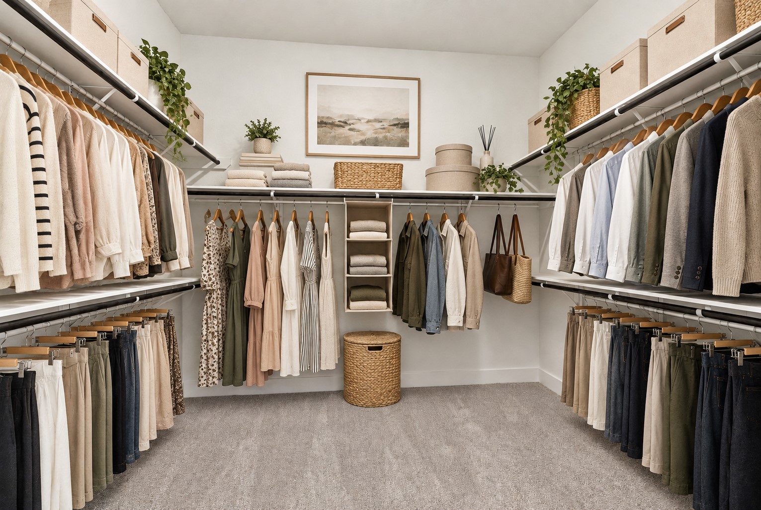 NOW THIS IS WHAT I CALL A WALK-IN CLOSET! Prepare to be IMPRESSED by this INCREDIBLY SPACIOUS CLOSET offering an ABUNDANCE OF SHELVING, GENEROUS HANGING SPACE & SMART STORAGE SOLUTIONS! Imagine having plenty of room for your favorite outfits, shoes, handbags & accessoriesall beautifully organized and within easy reach! SAY GOODBYE TO CLUTTER & HELLO TO STYLE, SPACE & CONVENIENCE! A WONDERFUL LUXURY that makes this PRIMARY RETREAT even more SPECIAL! Photo is Virtually Staged.