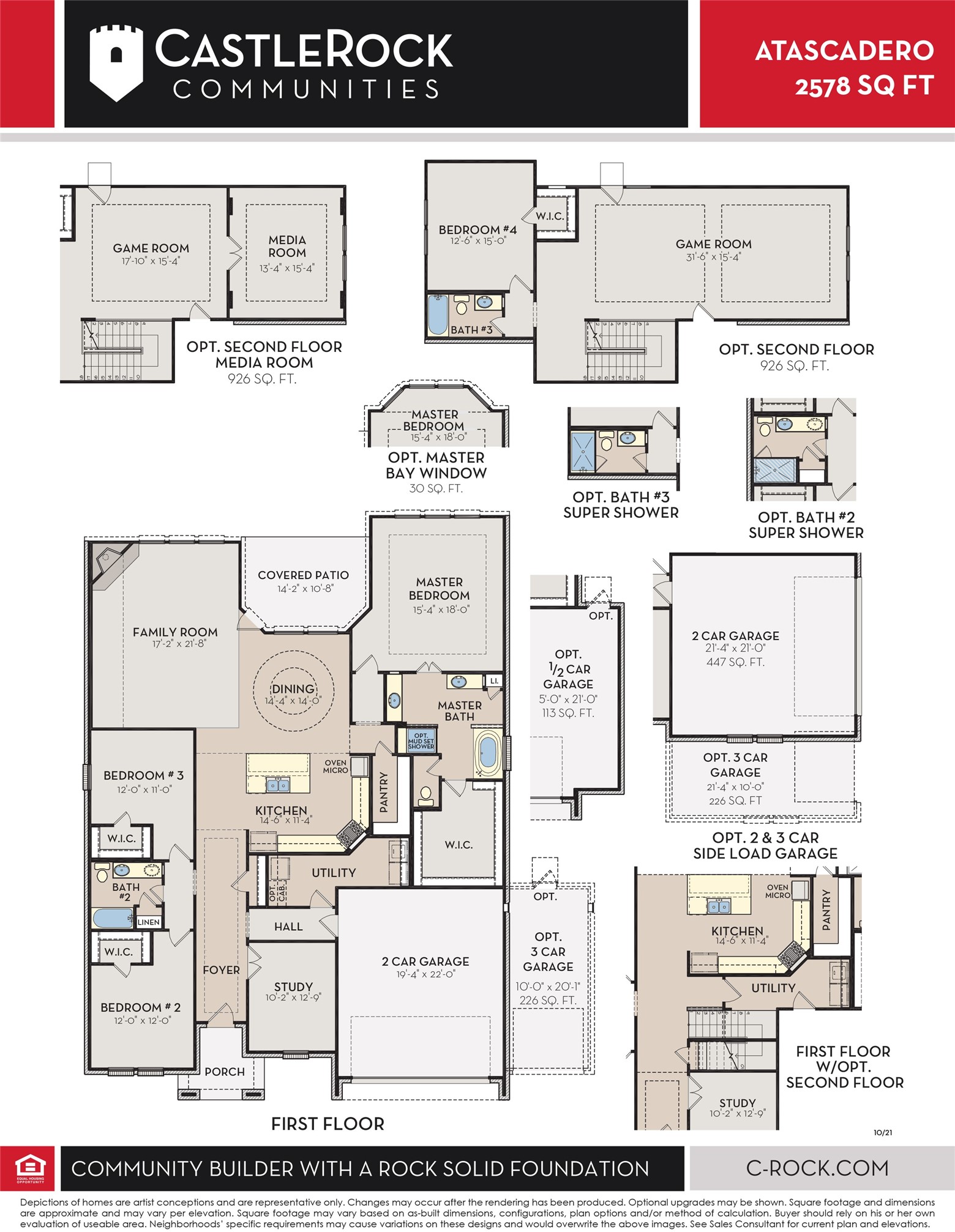 The Atascadero Floor Plan by CastleRock Communities!
