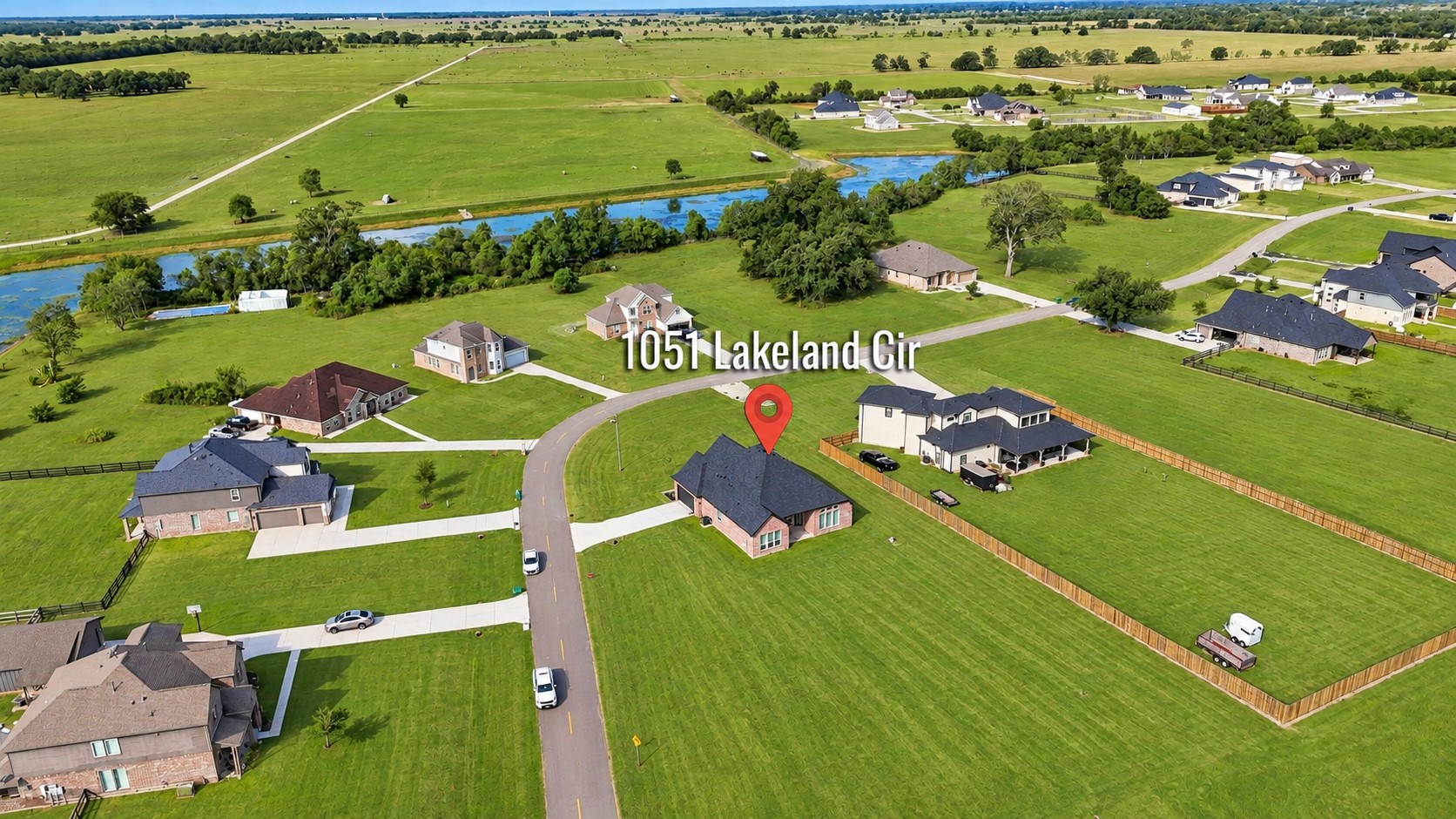 WHAT AN INCREDIBLE BIRD'S-EYE VIEW! Take in this SPECTACULAR aerial perspective showcasing this beautiful home nestled on an IMPRESSIVE 1.001-ACRE PROPERTY! Imagine the possibilities with all that WIDE-OPEN GREEN SPACE! Room to roam, entertain, garden, or create your very own backyard paradise! Enjoy the peaceful charm of country-style living, beautiful star-filled evenings, and the sights and sounds of nature and local wildlife! ALL THIS SPACE, LOW PROPERTY TAX RATE & SO MUCH MORE!