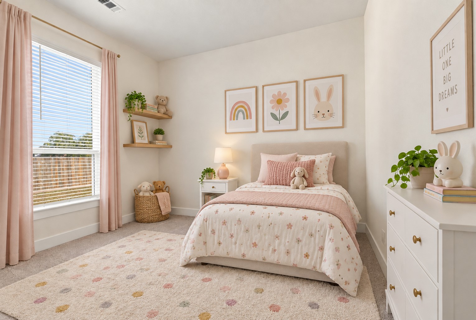 A BRIGHT & INVITING BEDROOM RETREAT! This BEAUTIFUL secondary bedroom features a large window that welcomes abundant natural light, plush carpeting, walk in closet and a neutral color palette! The spacious layout offers wonderful flexibility for your preferred furnishings, creating the PERFECT space for family, guests, or a personal retreat! **Photo is Virtually Staged**
