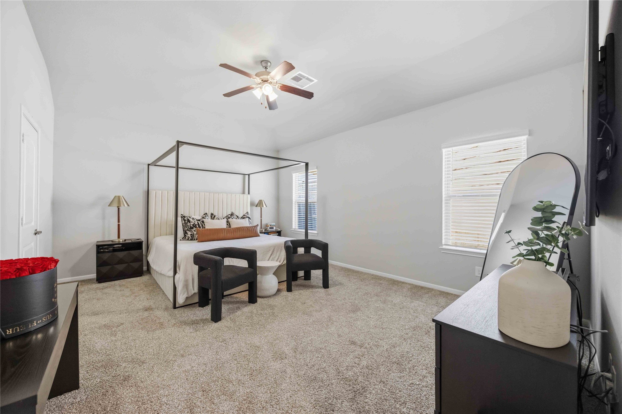 Rare to find so much space in a primary bedroom, but take a look at this!