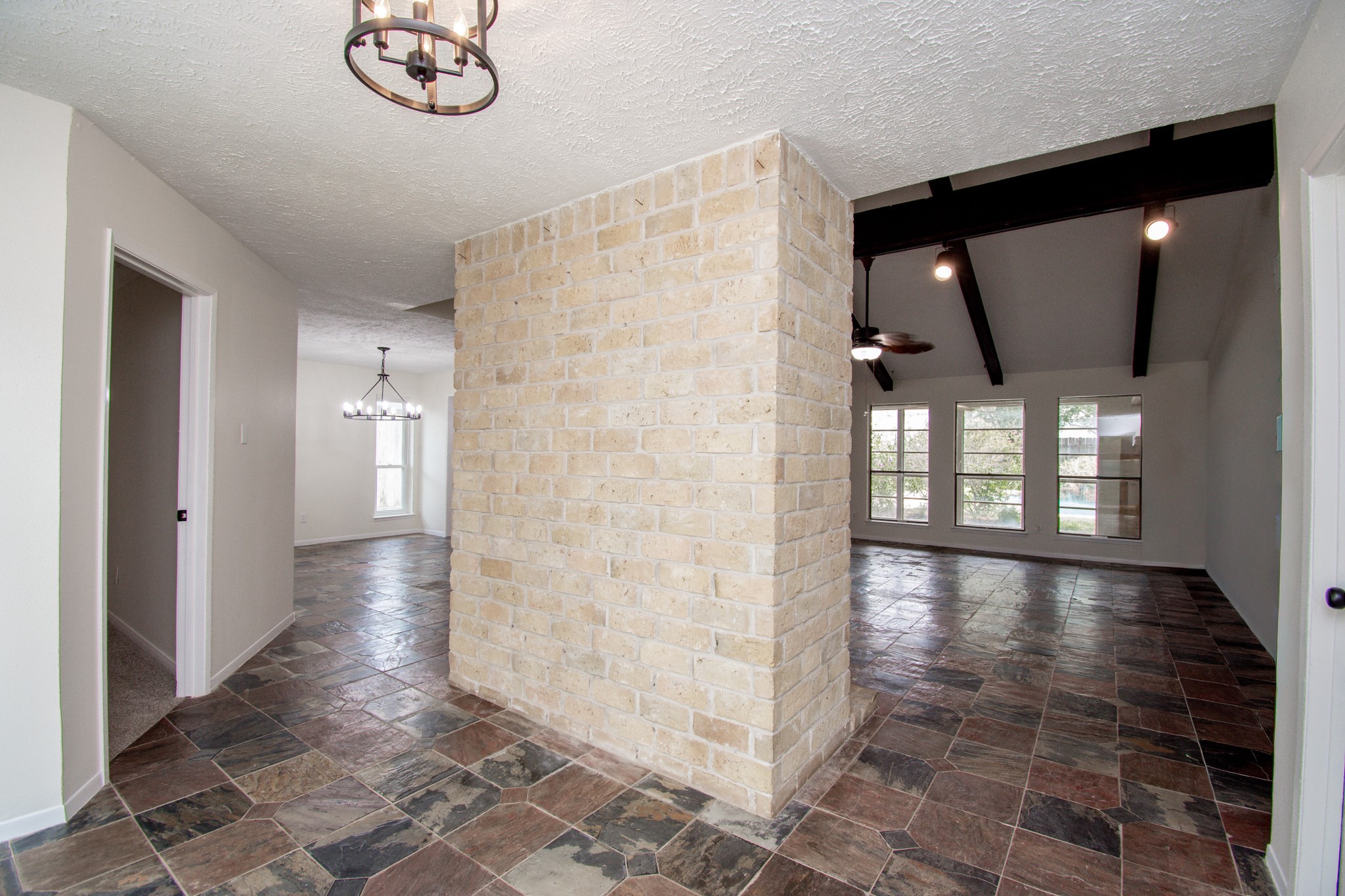 Impressive entry with slate tile floors!