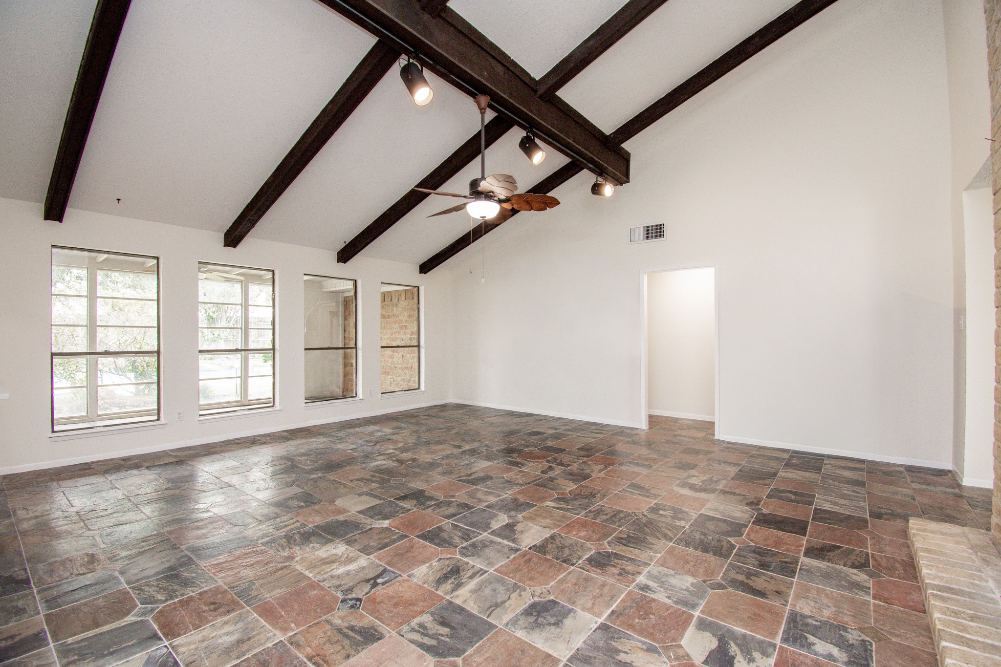 Fresh paint and the airy open space allow for multiple options with furniture placement and decor.