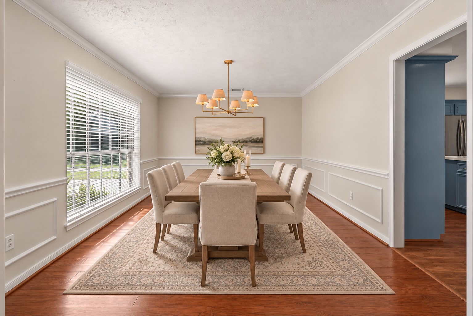 Formal dining room just off the kitchen