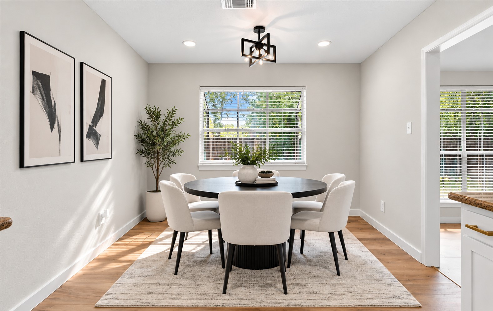 The dining room!
*This photo has been virtually staged*
