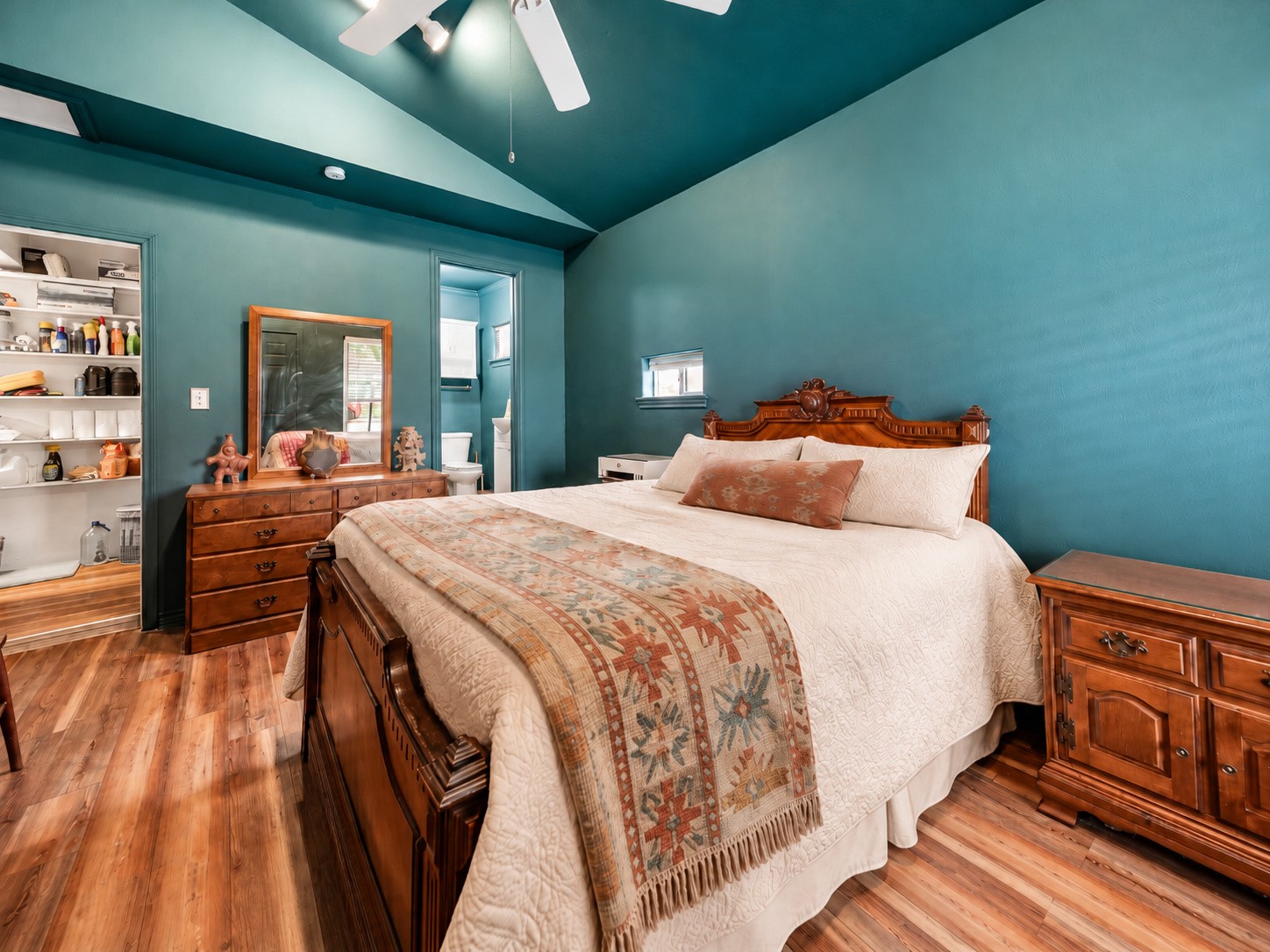 Split-plan guest suite with its own exterior entrance - great for guests or multigenerational living.
