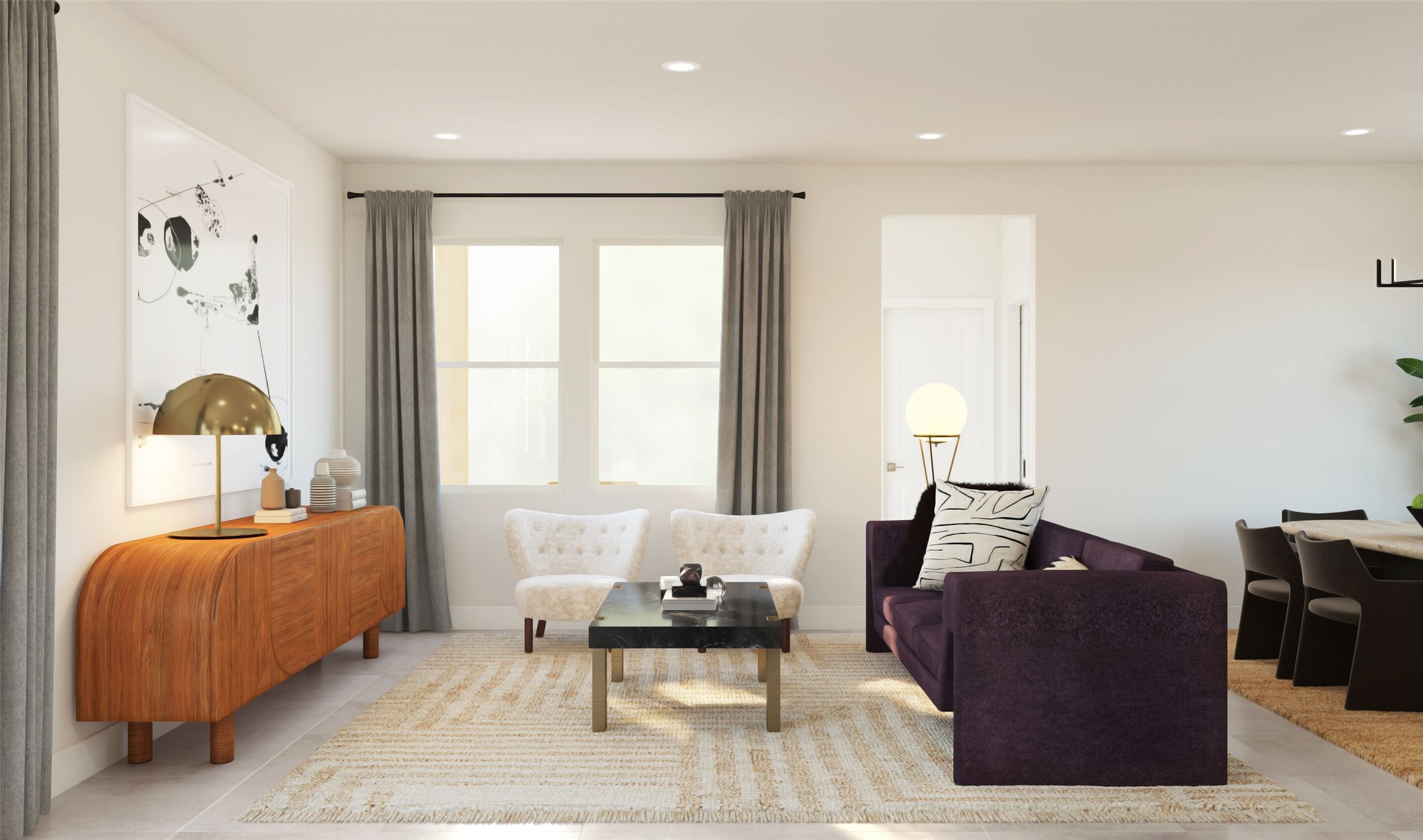 Cozy great room (*Artist rendering used for illustration purposes only. Colors/finishes may differ from the ones currently selected in the home.)