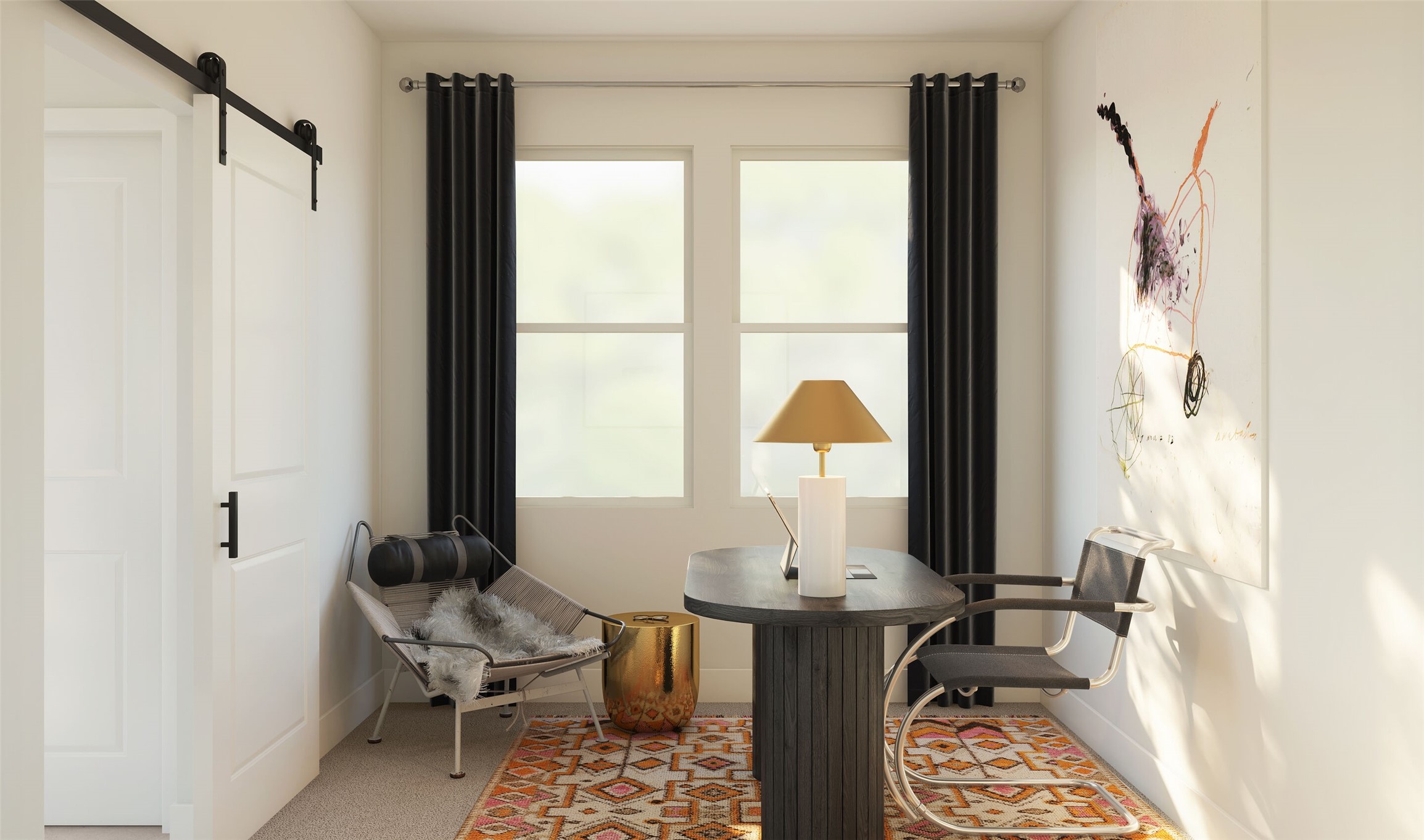 Private home office (*Artist rendering used for illustration purposes only. Colors/finishes may differ from the ones currently selected in the home.)