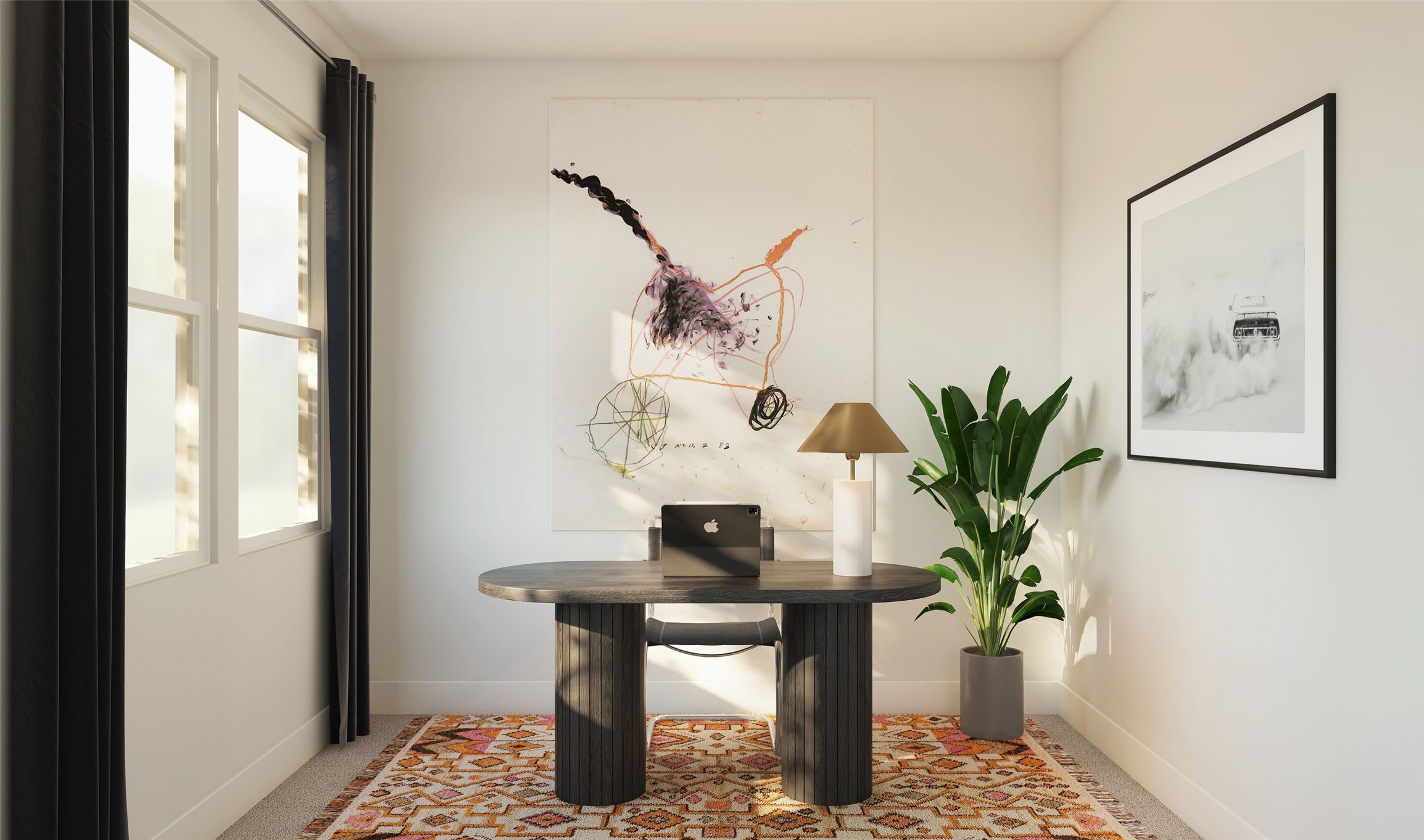 Convenient home office (*Artist rendering used for illustration purposes only. Colors/finishes may differ from the ones currently selected in the home.)