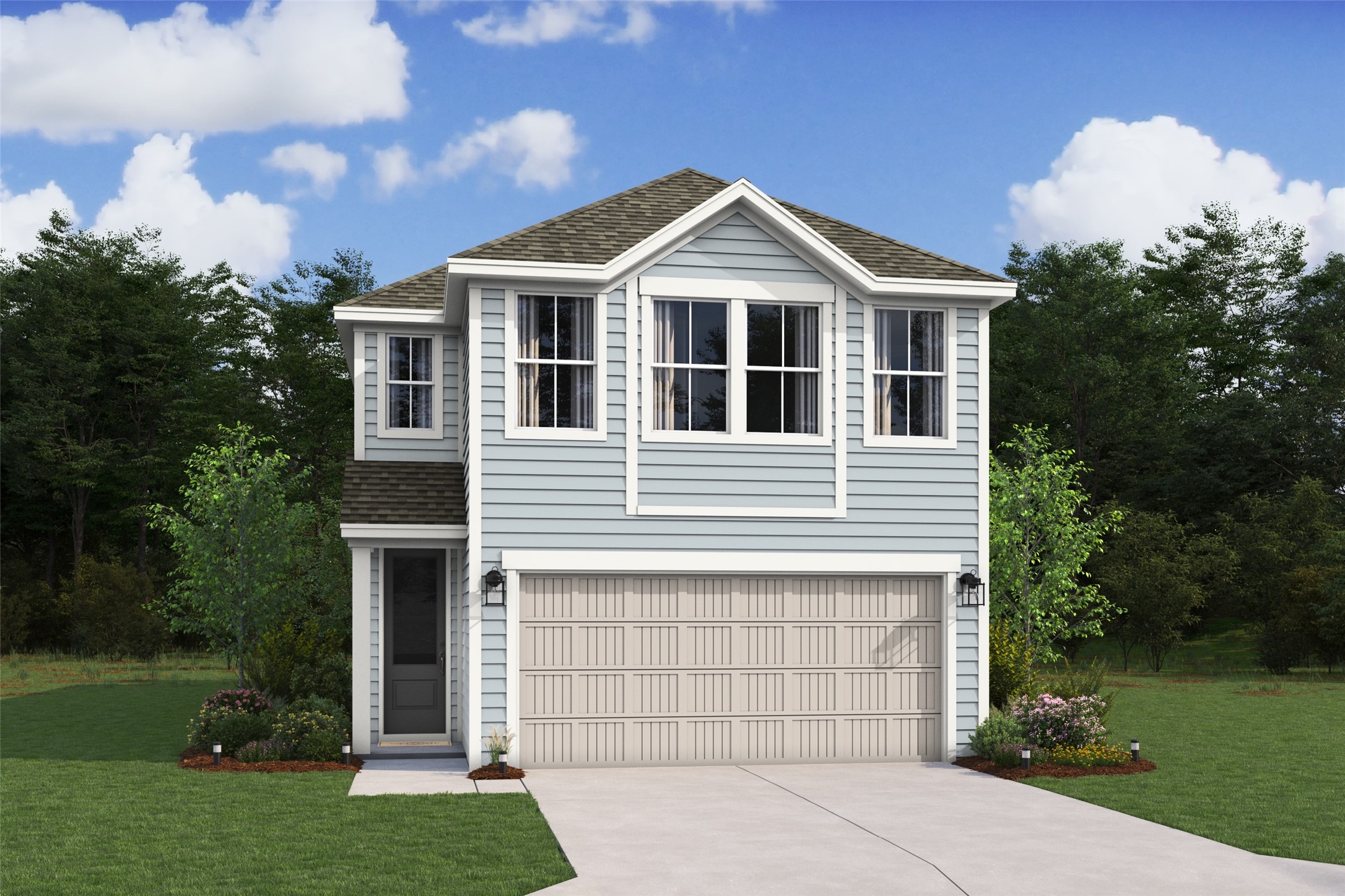 Lovely San Antonio home design by K. Hovnanian Homes with elevation TB in beautiful Leon. (*Artist rendering used for illustration purposes only.)