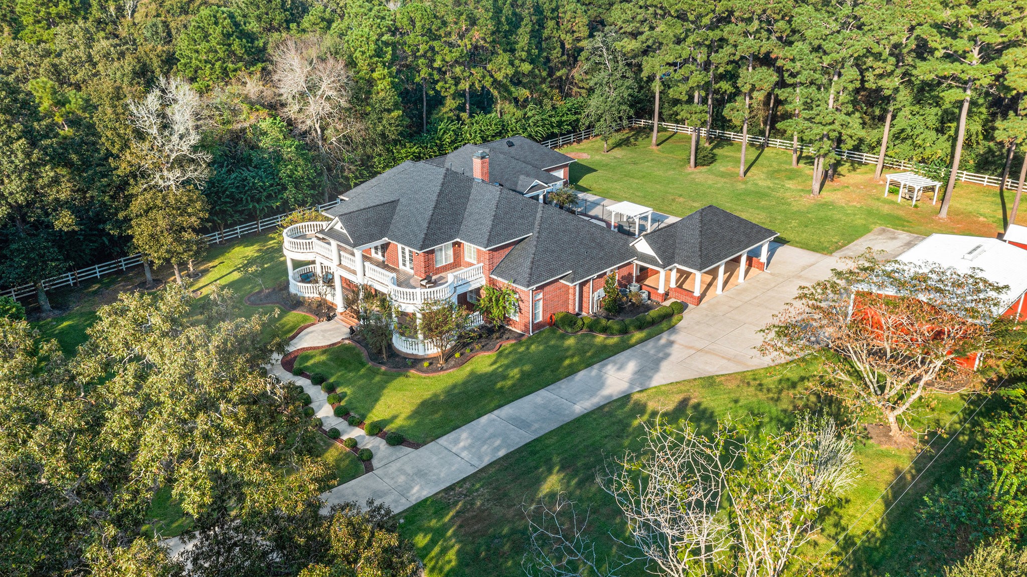 Tons of beautiful trees surround this remarkable property.