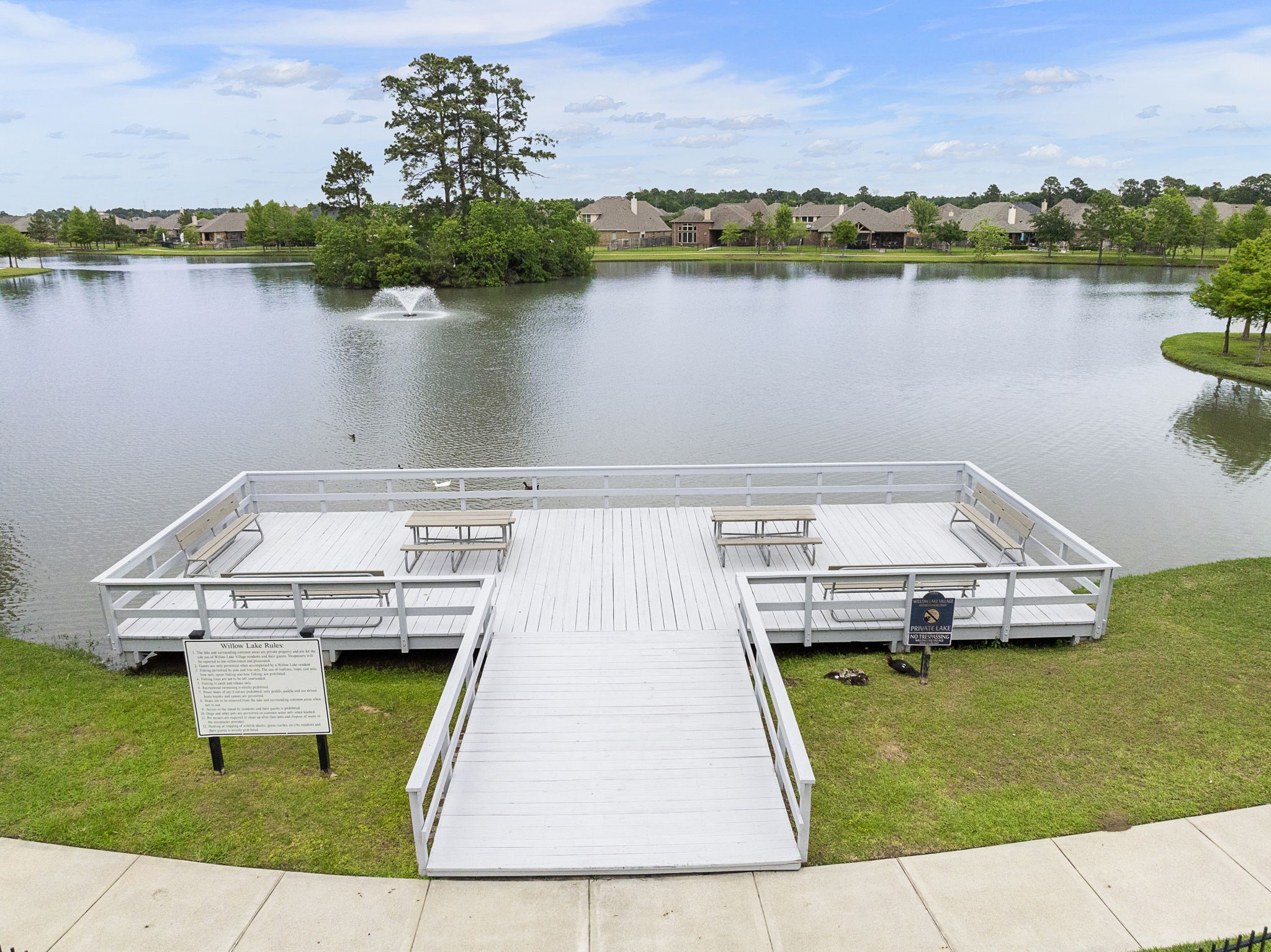 Great fishing out your front or back door with the retention pond and the community pond you will never run out of fun spots to try and catch bass, blue gill, catfish, and more.