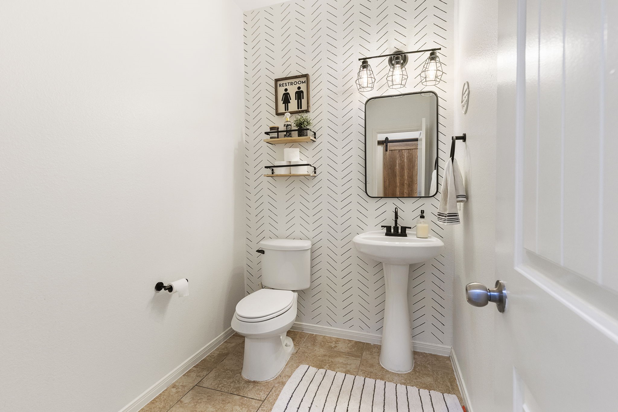 Half bathroom downstairs.