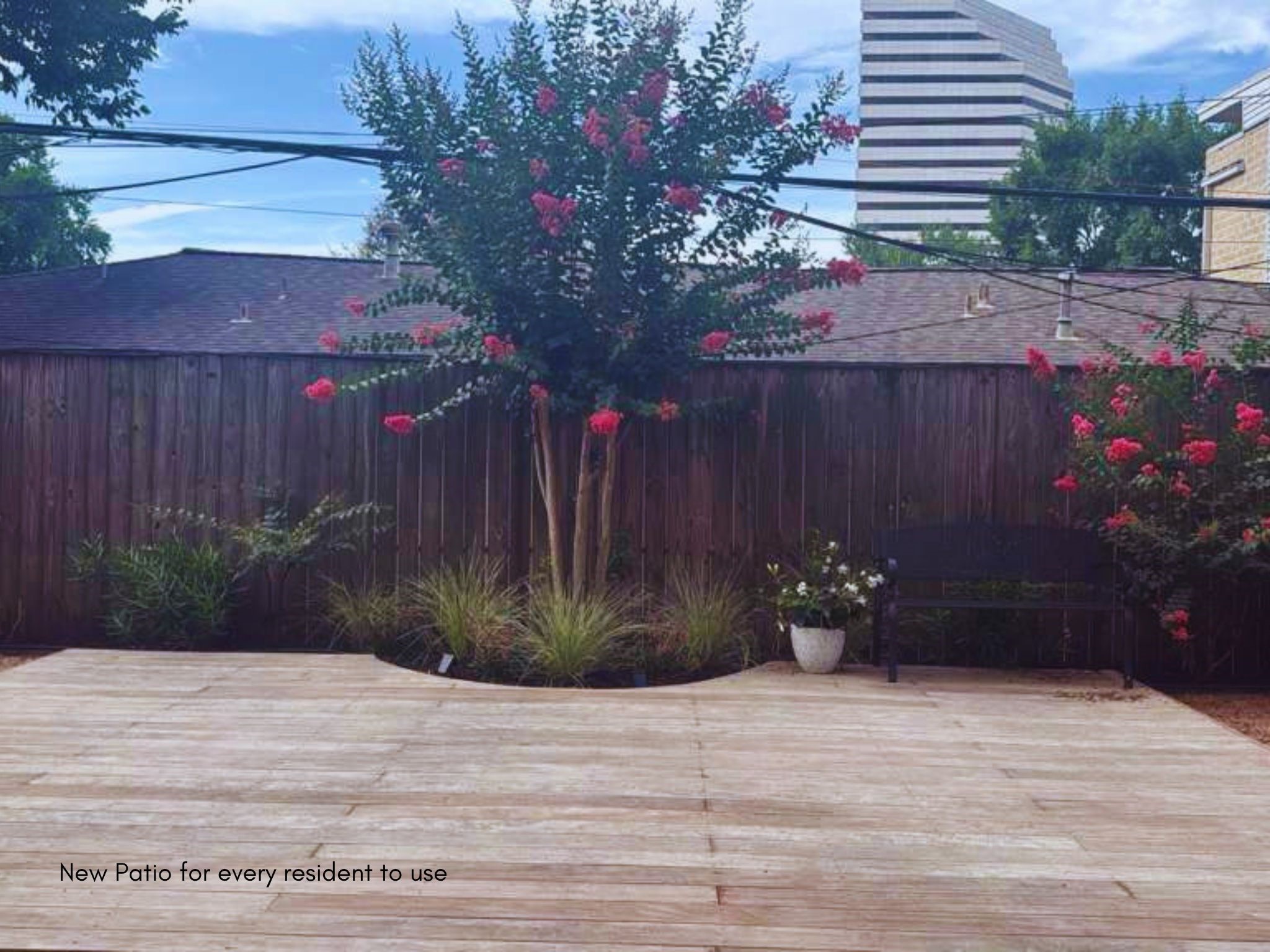 New patio for every resident to use.