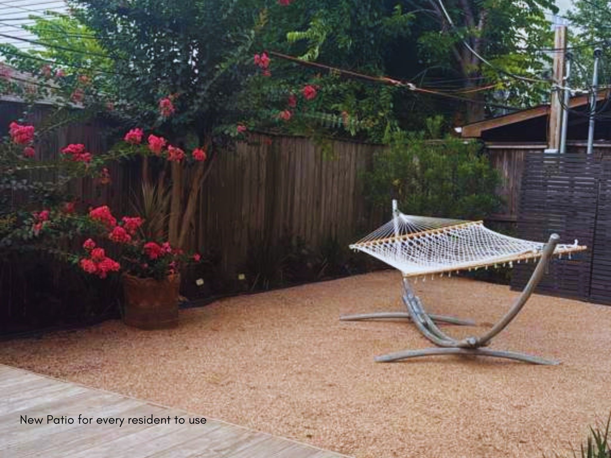 New patio for every resident to use.