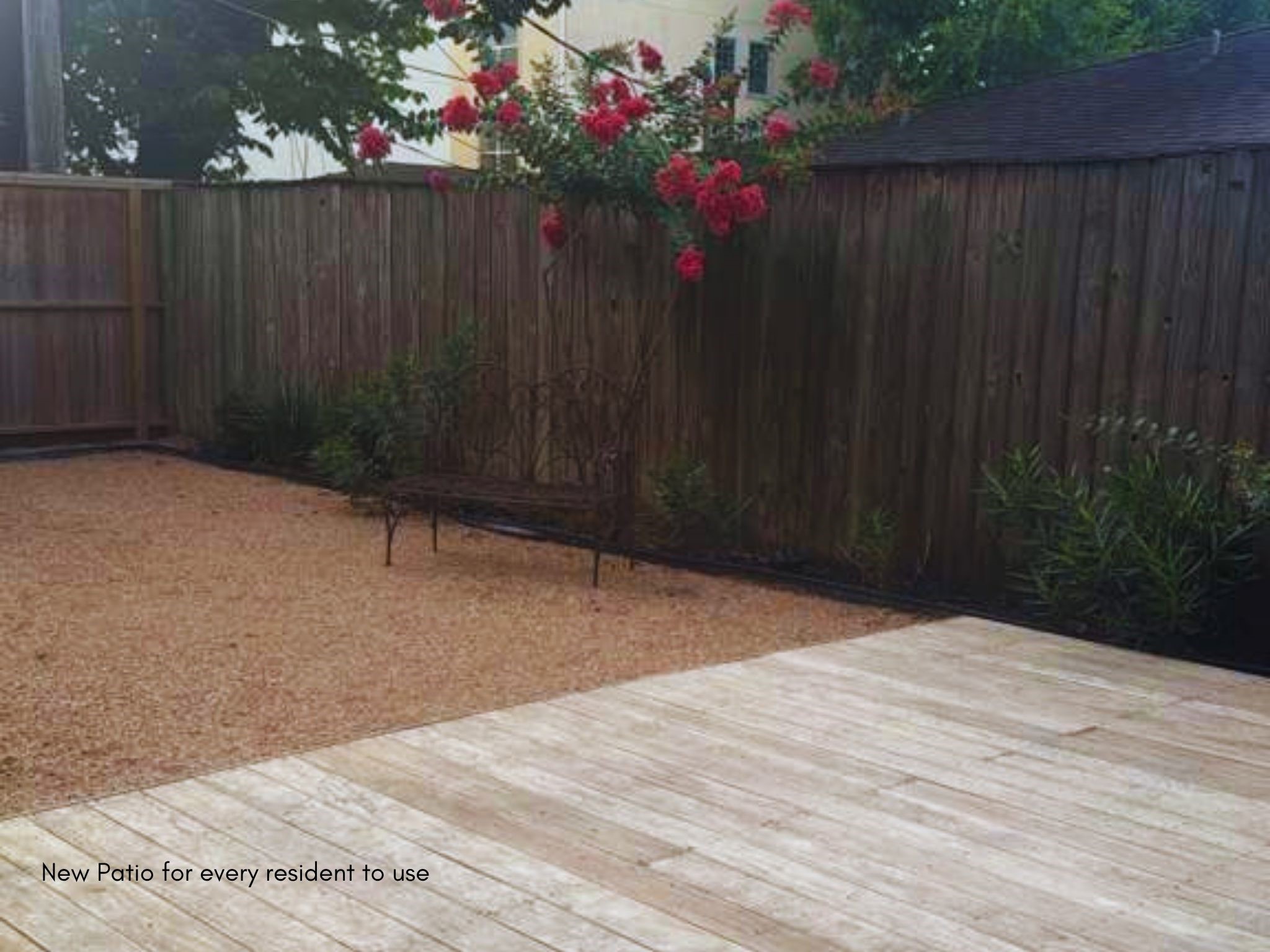 New patio for every resident to use.