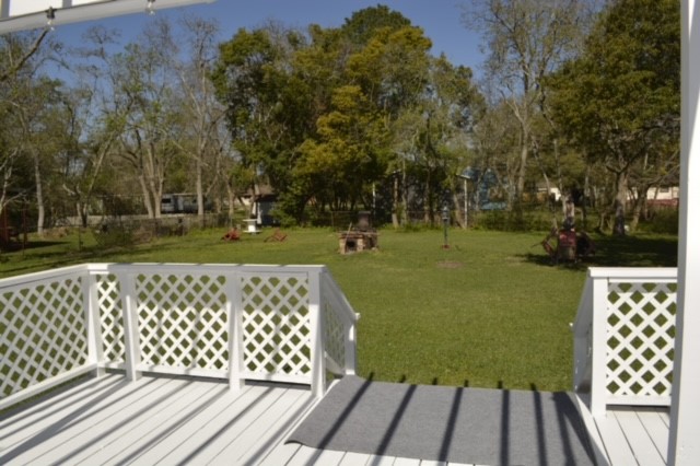 Back Porch with Big Back yard