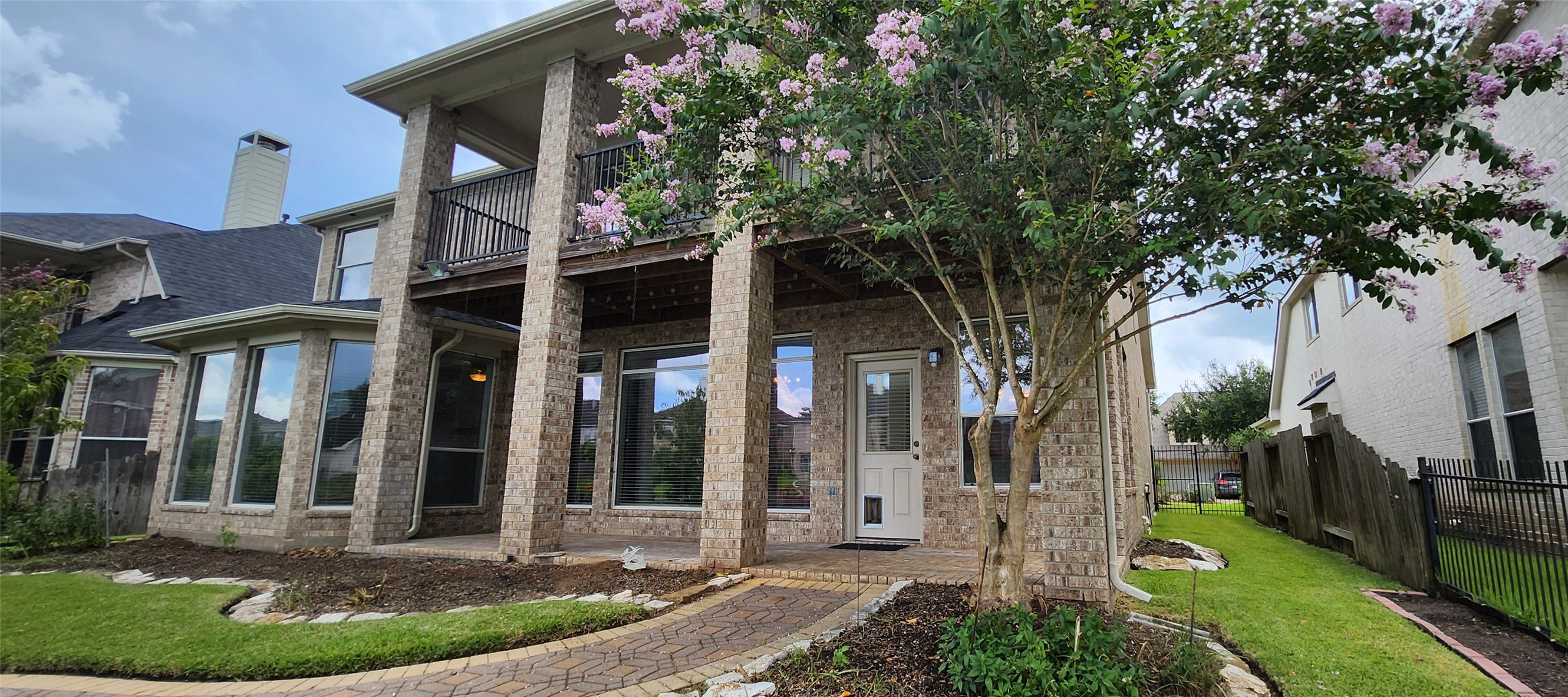 Rear porch and balcony
