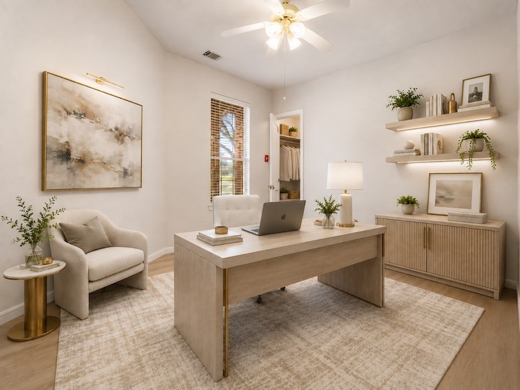 Virtually staged office