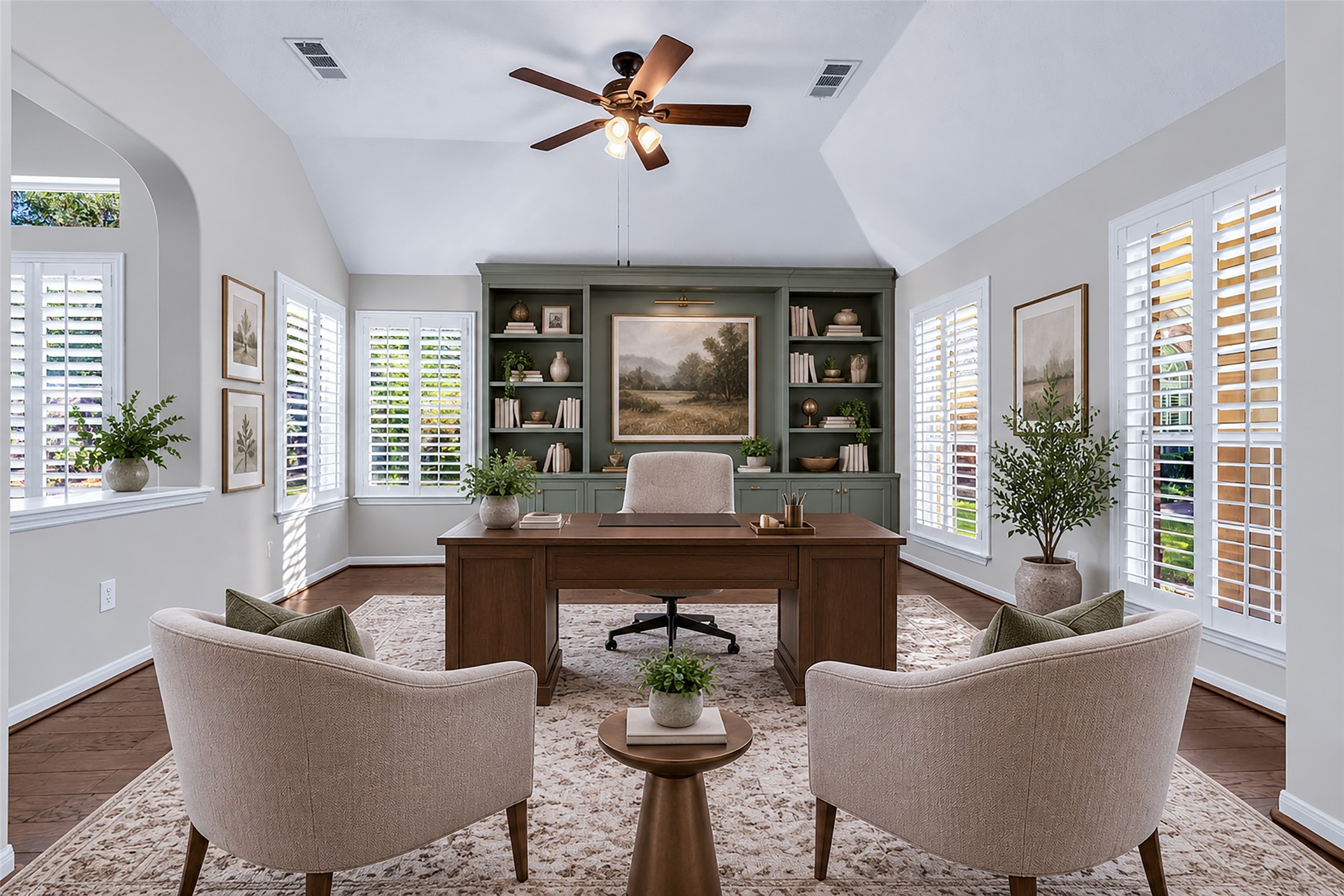 Virtually Staged as Home Office/Den