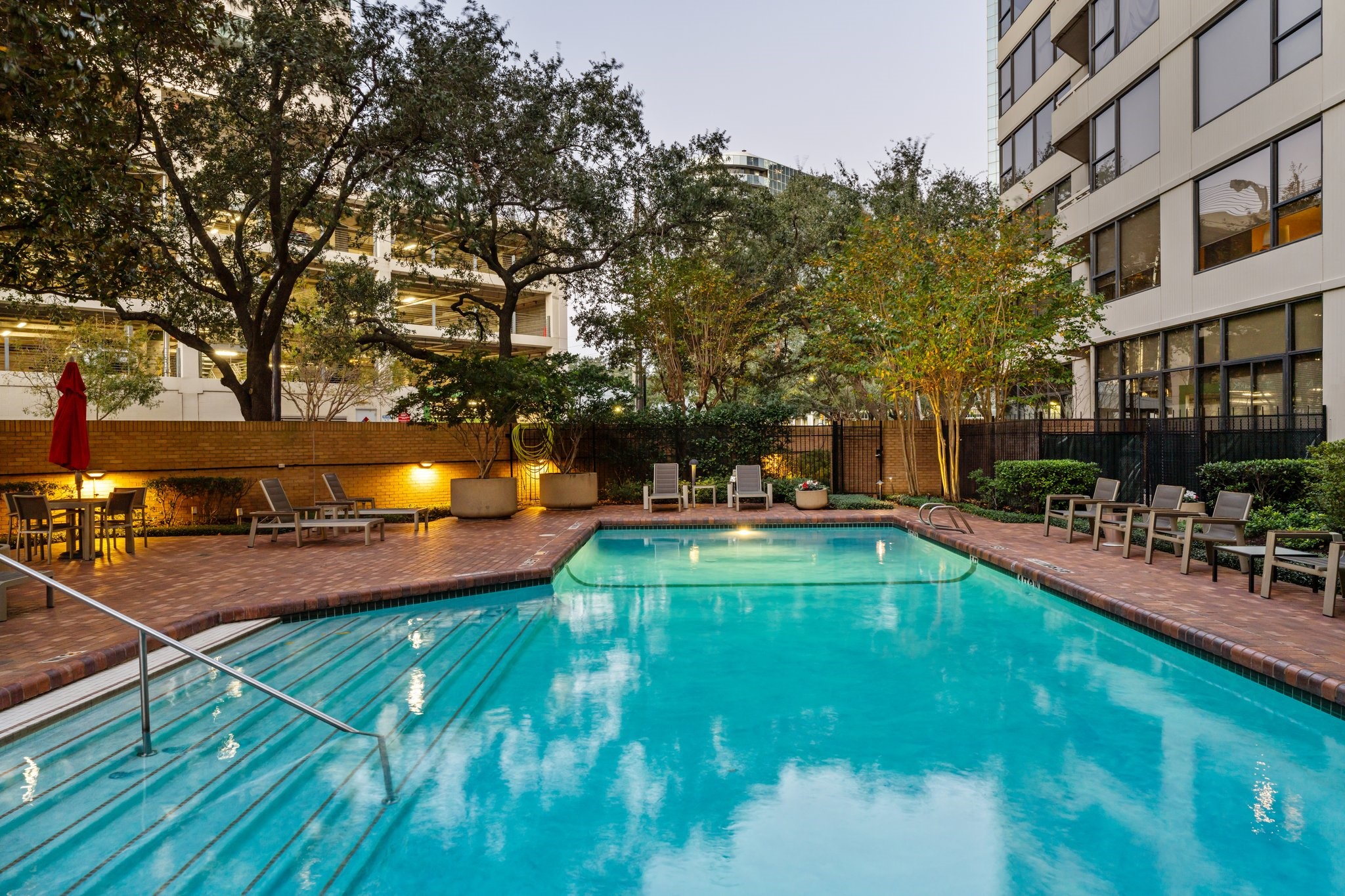Enjoy year around swimming in the heated pool.