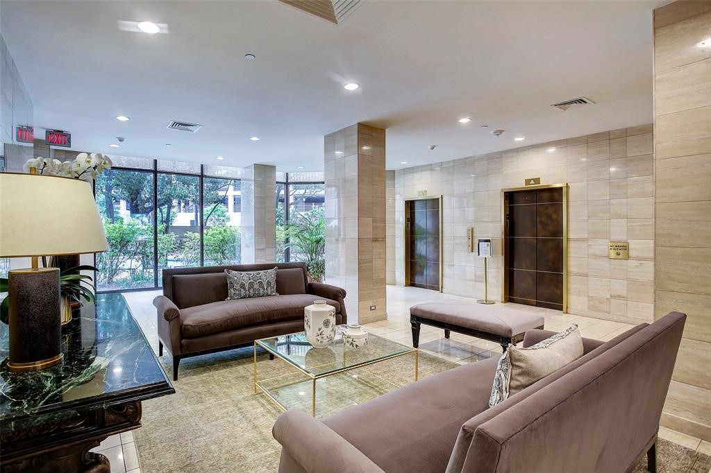 The elevator lobby at The Greenway.