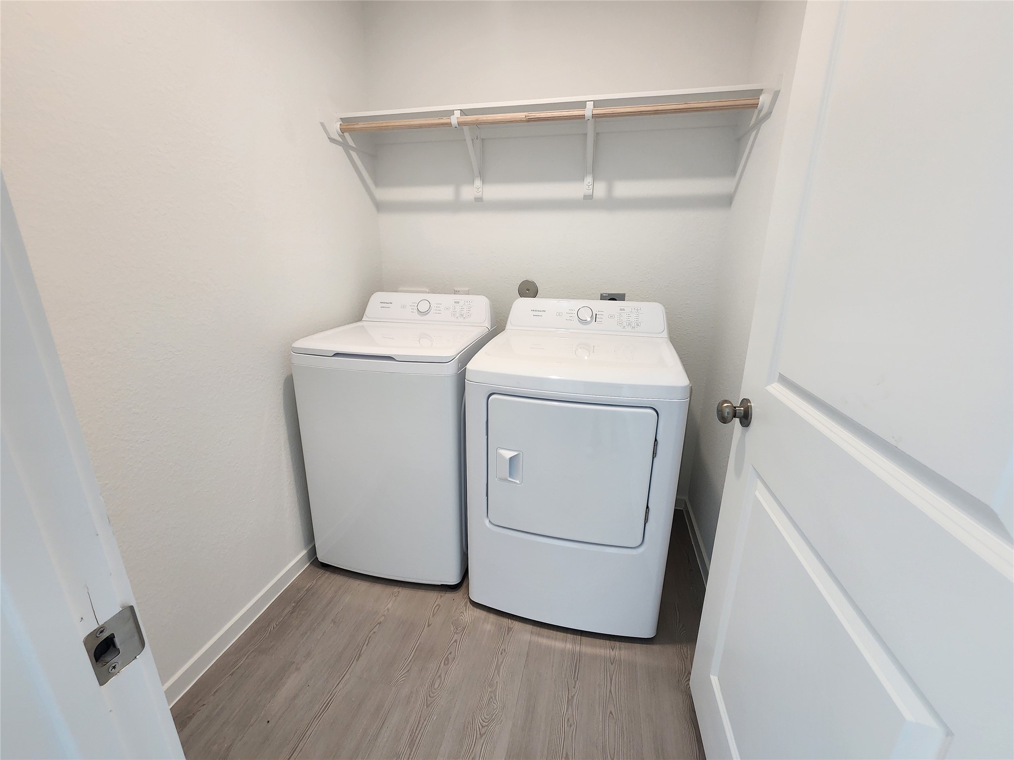 Another view of the washer and dryer (included with the rental).