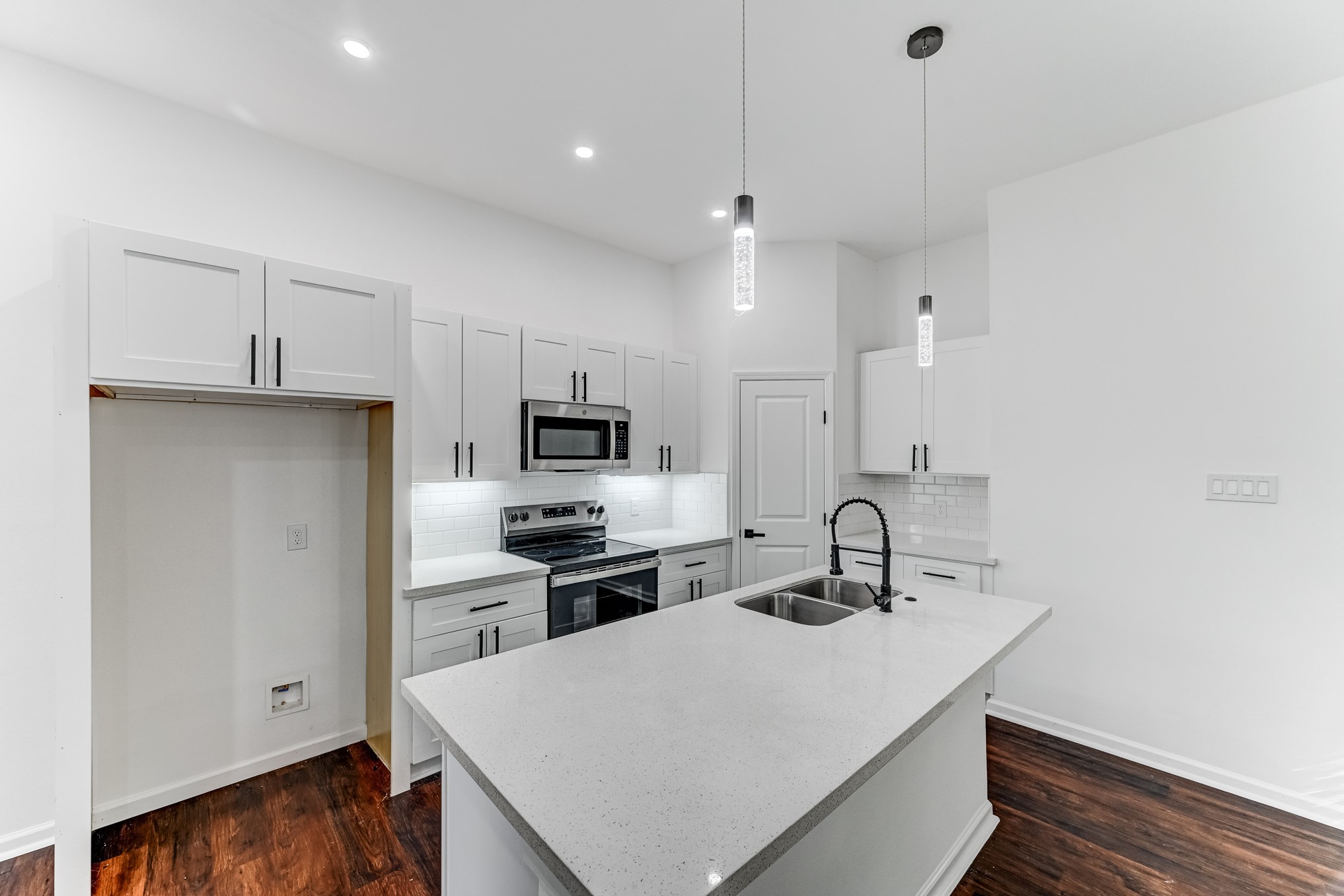 Spacious kitchen with center island