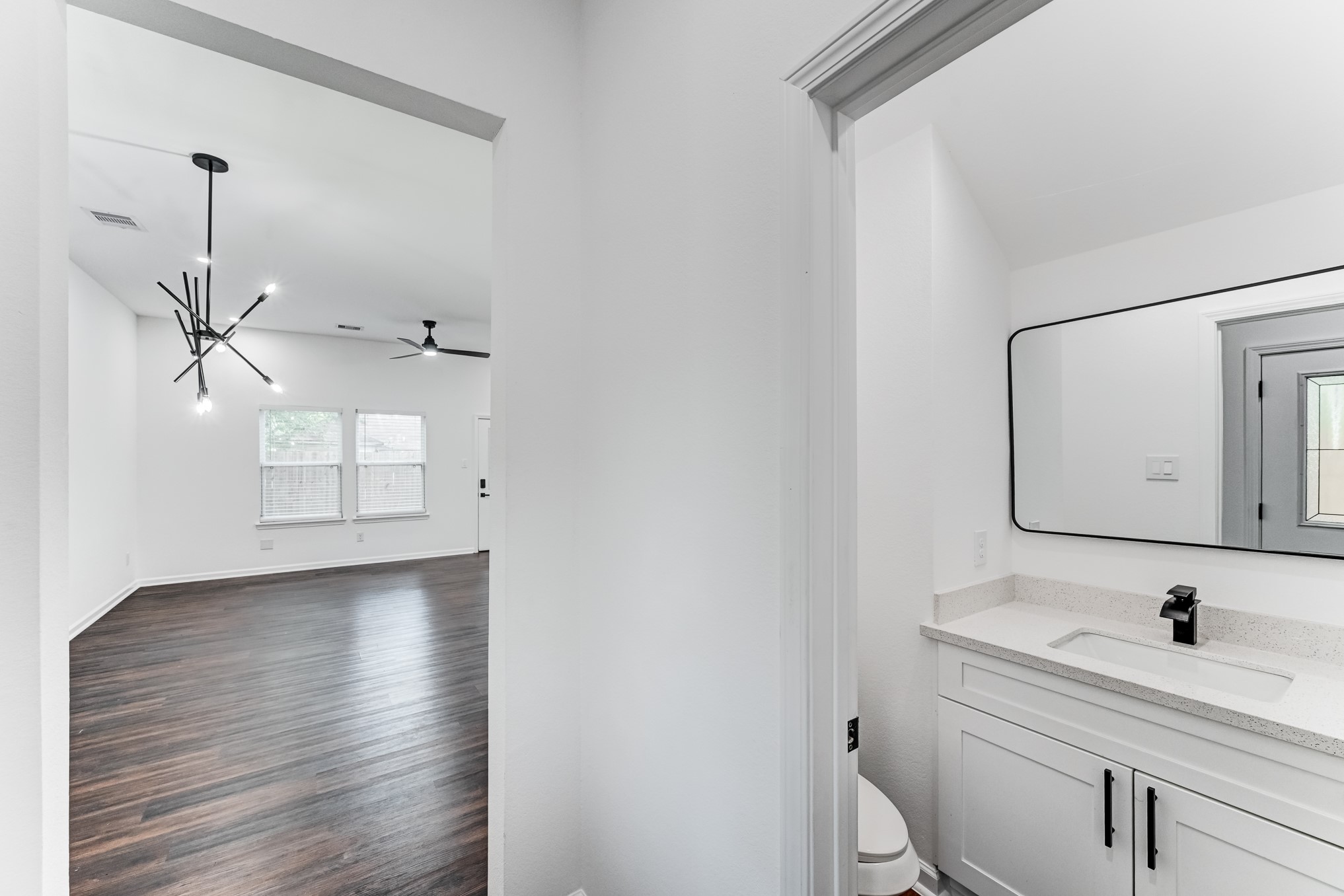Convenient main level half bath