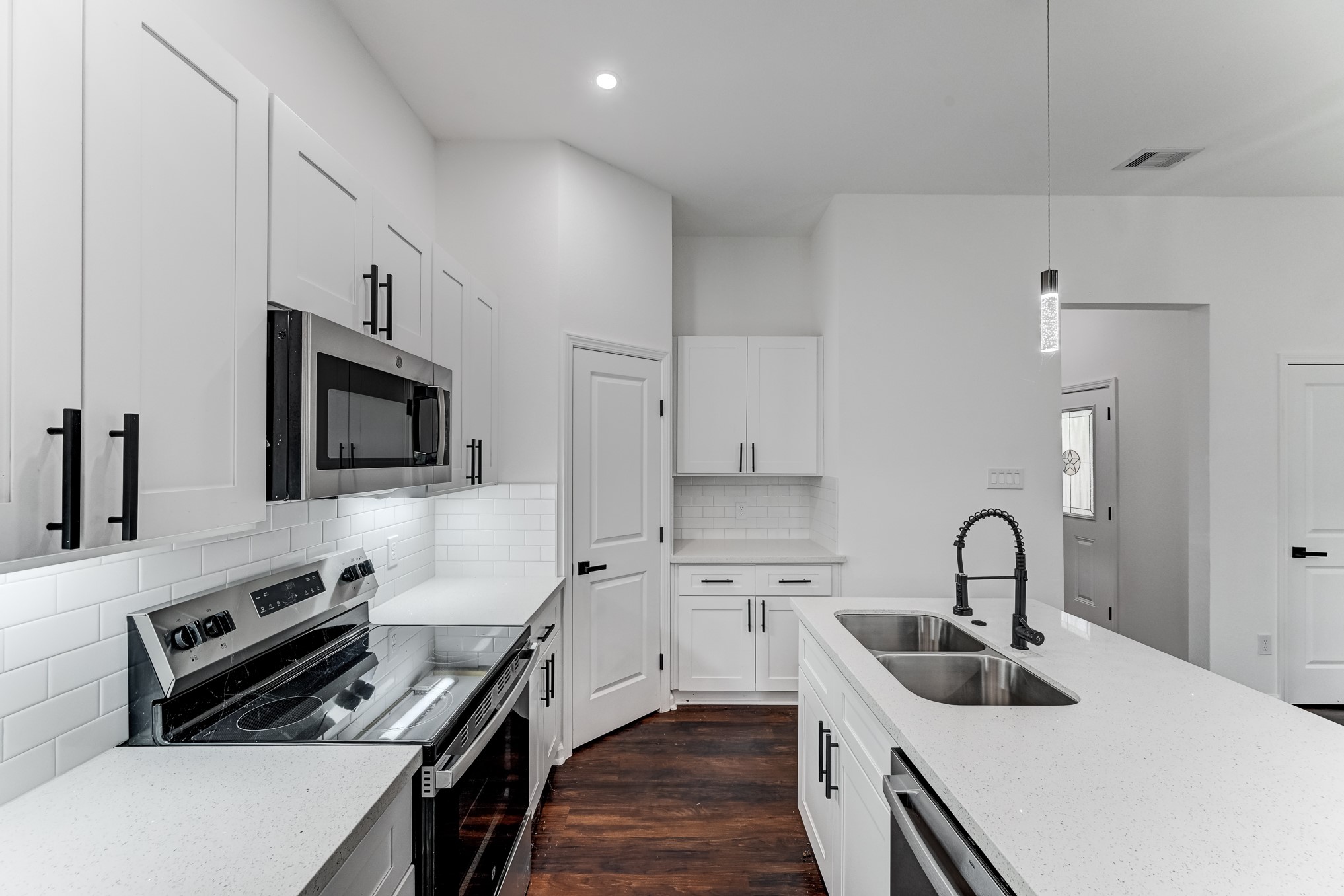 Modern kitchen with ample cabinetry