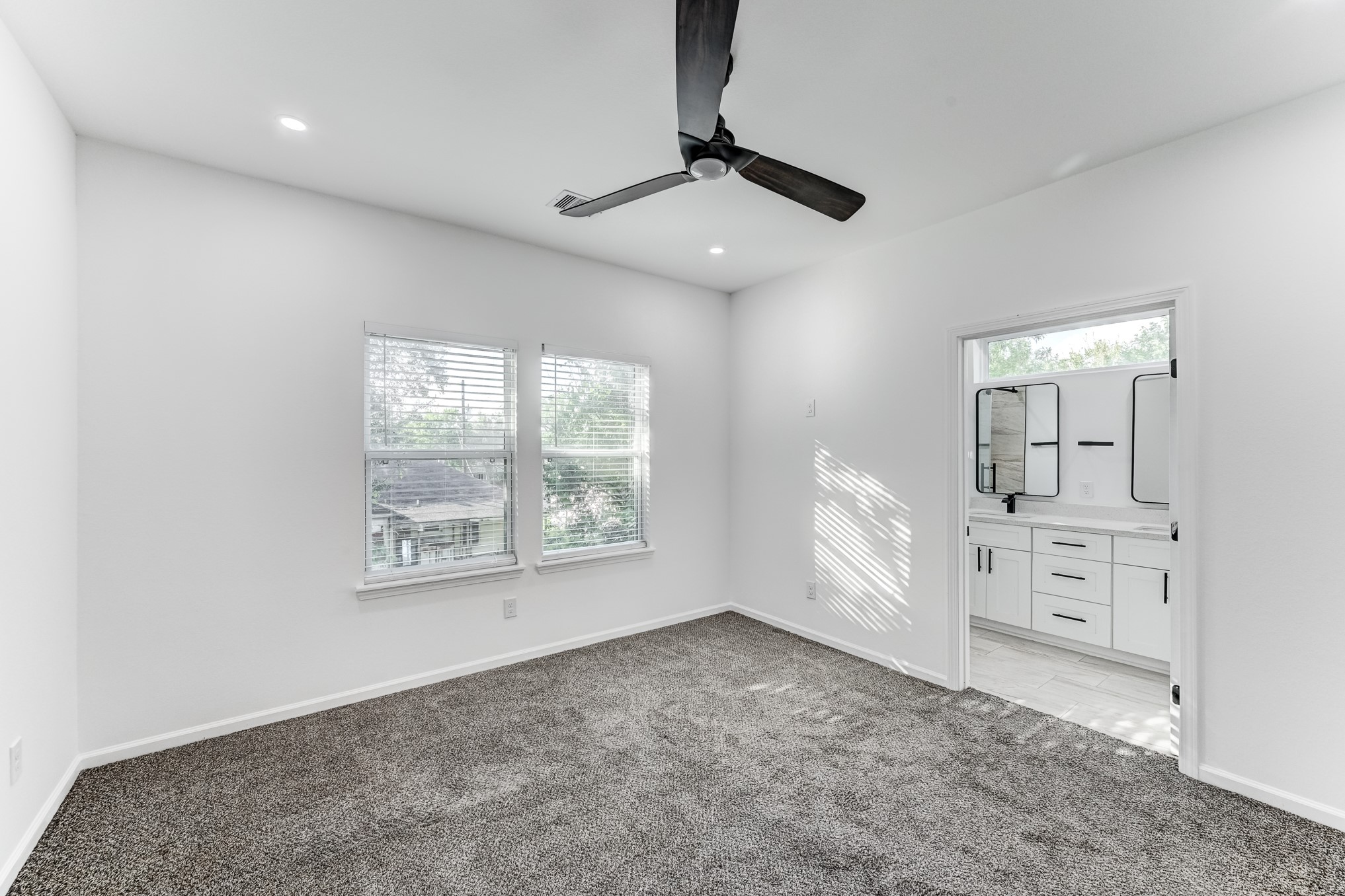 Spacious primary bedroom