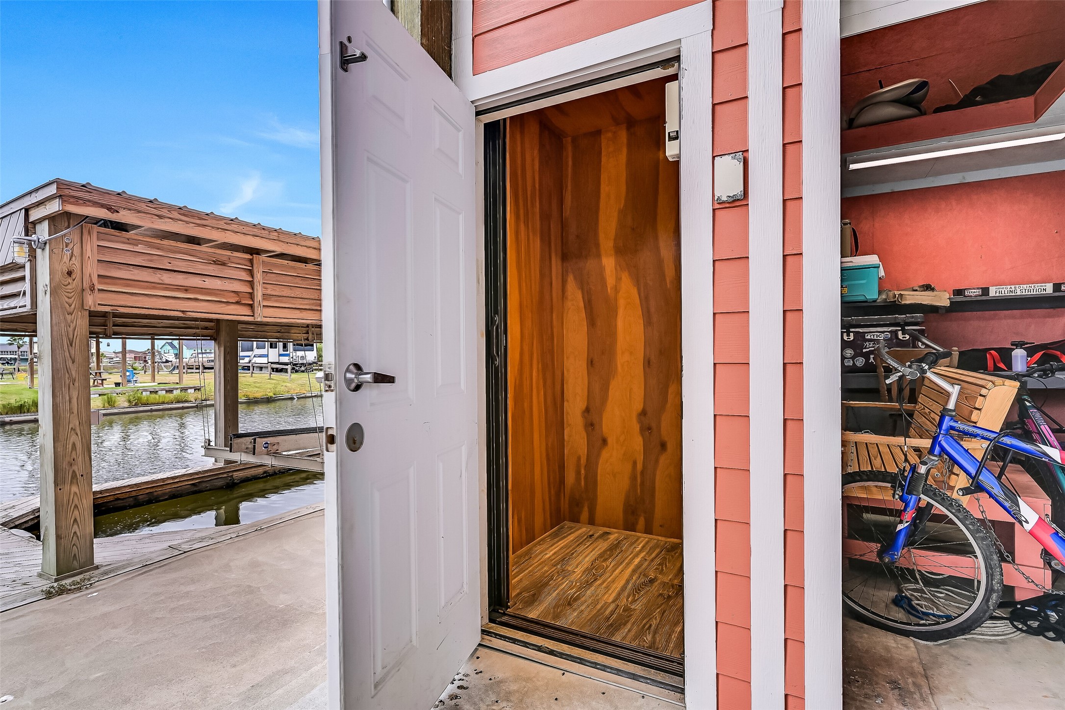 Here is a sneak peek at the residential elevator, which traverses to the main level.