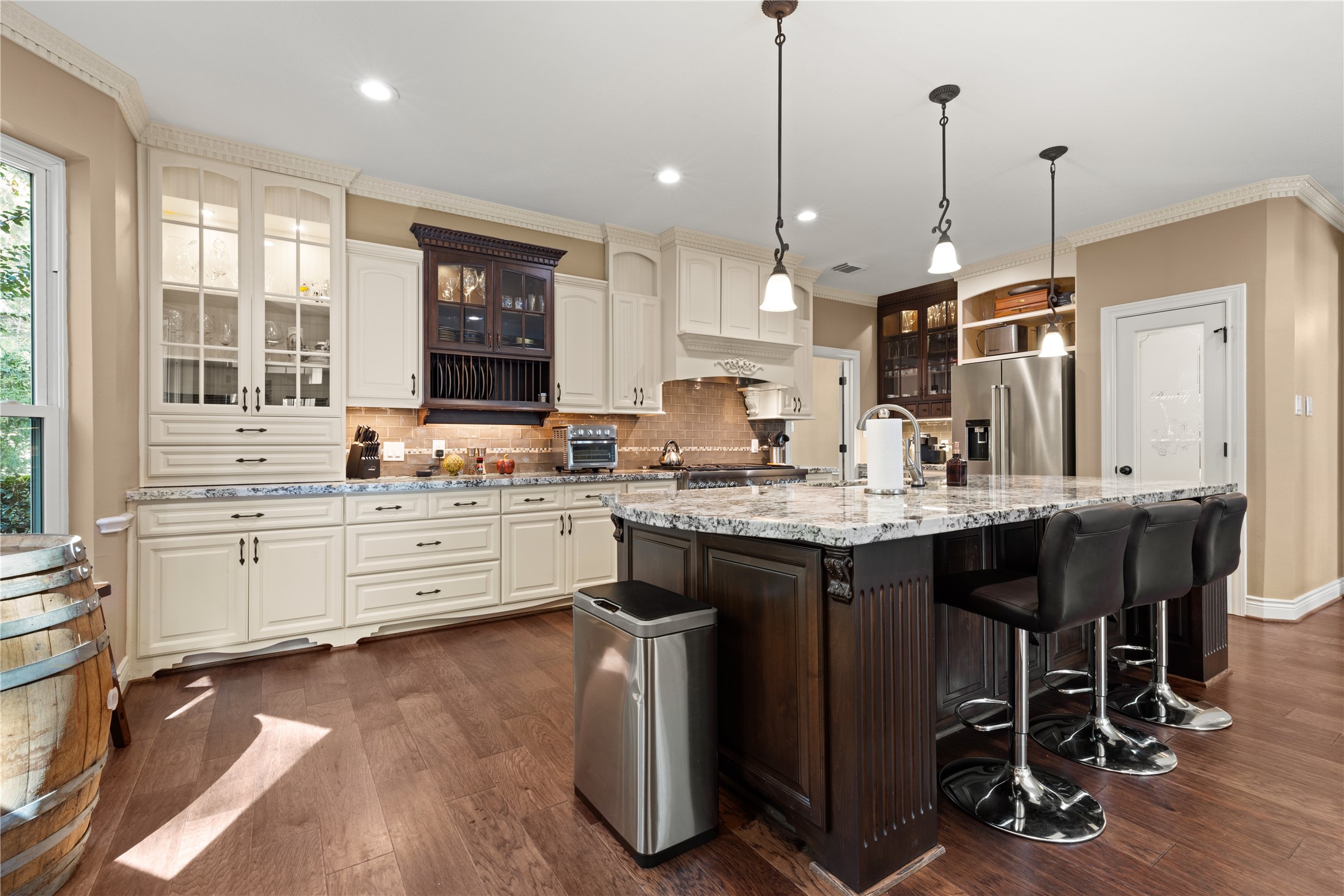 A kitchen designed for a chef and entertaining