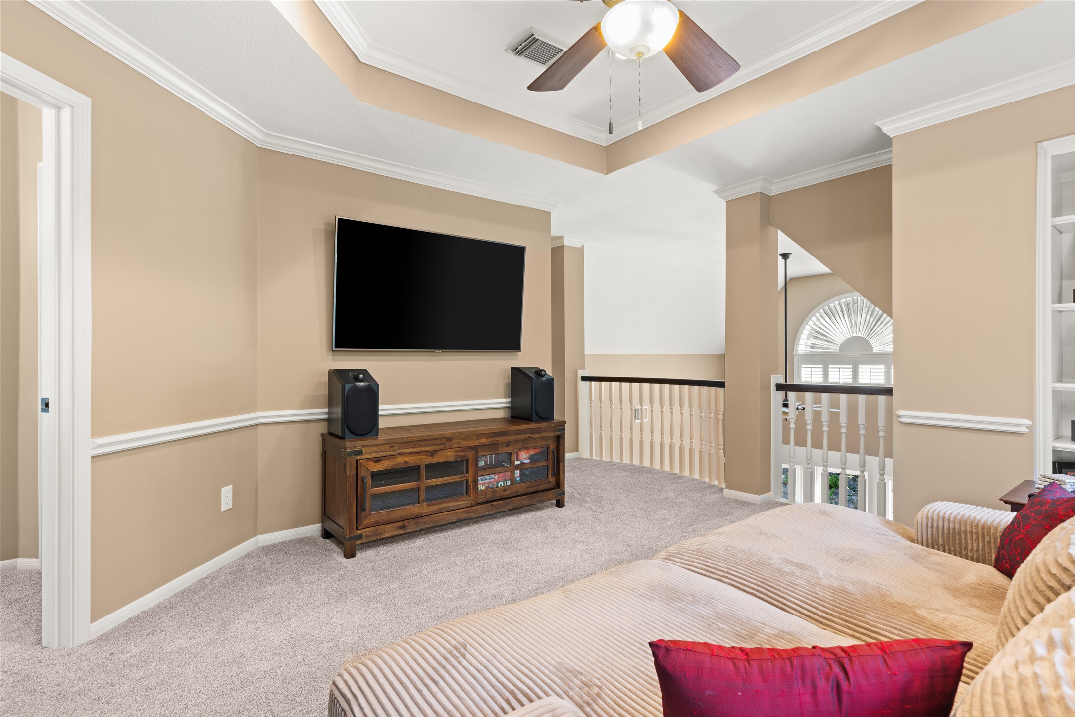 Upstairs game room. TV included.