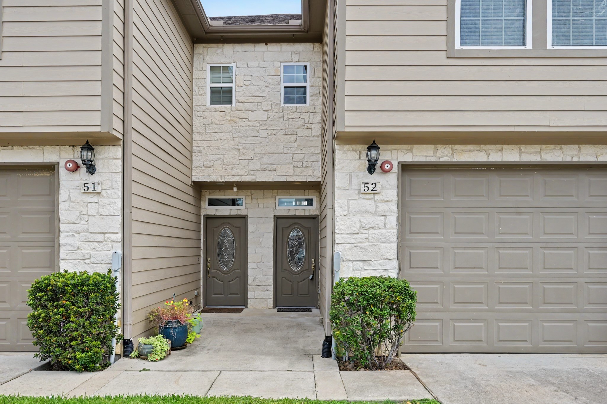 1 car garage and front entrance