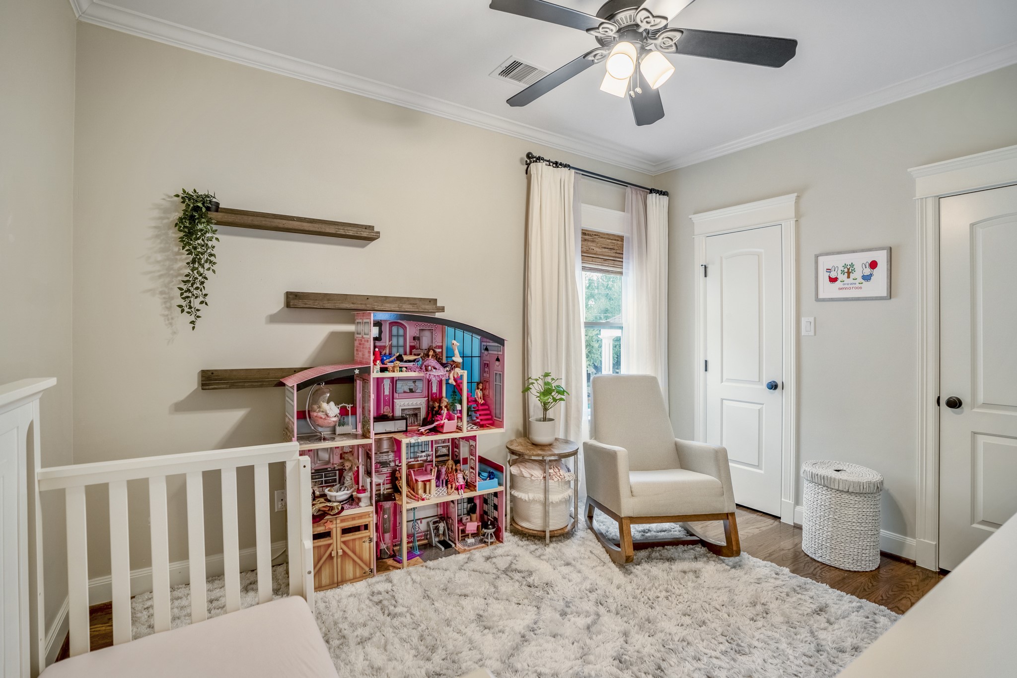 One of two secondary bedrooms with a walk-in closet.