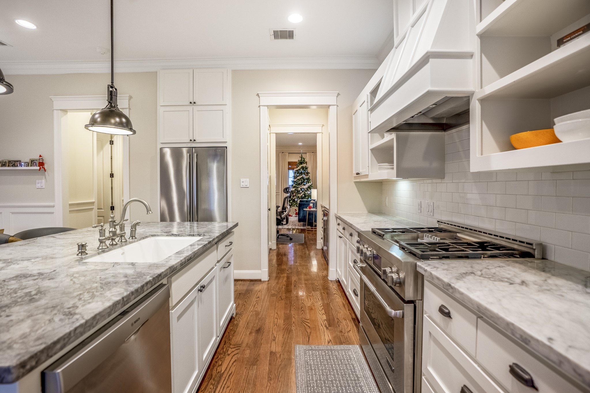 Plenty of counter space in this kitchen with commercial-grade appliances.