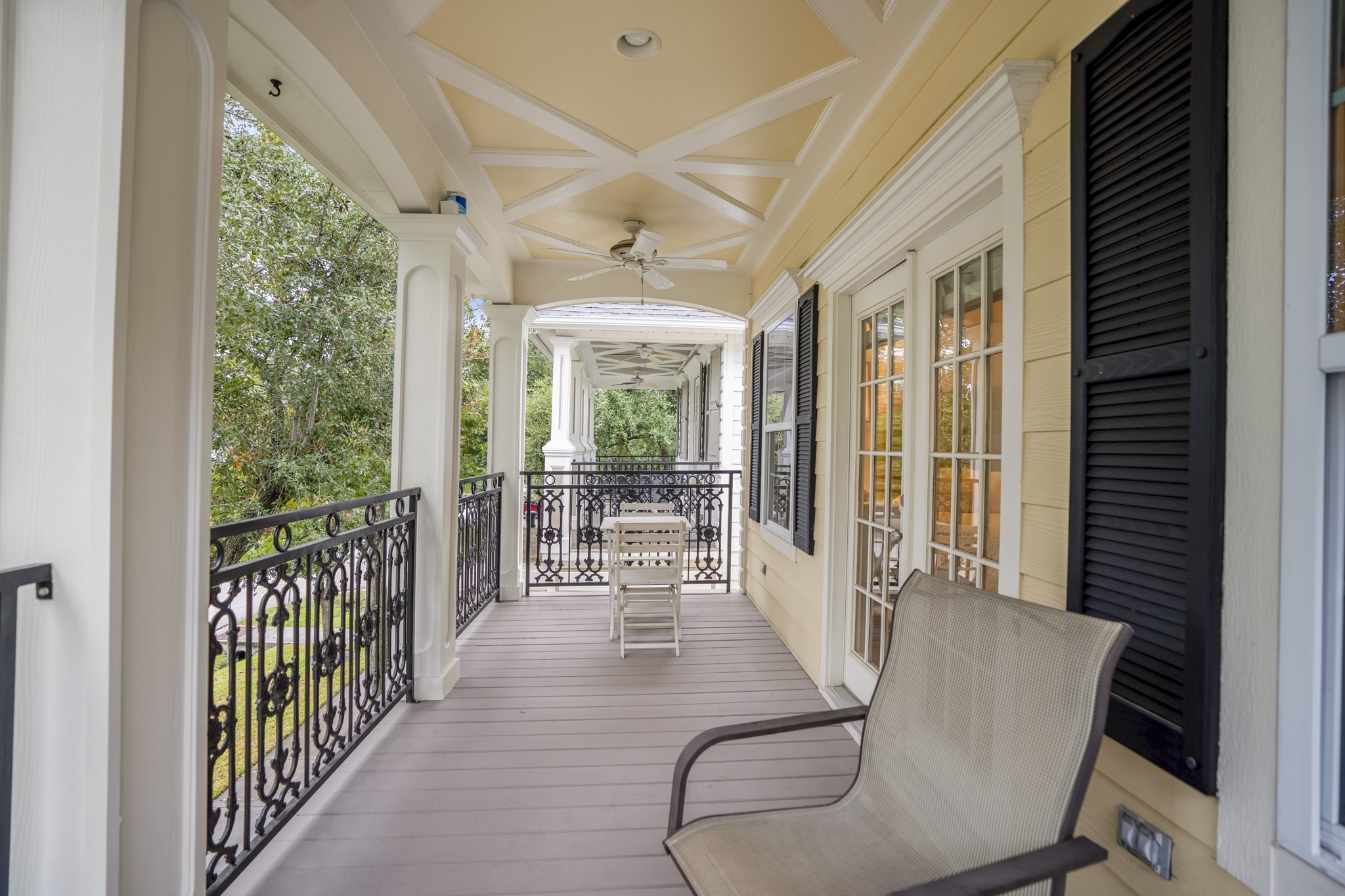 Second floor covered balcony is another area where you can escape and take in some fresh air after a long day. Perfect space to sit and read a book as well.