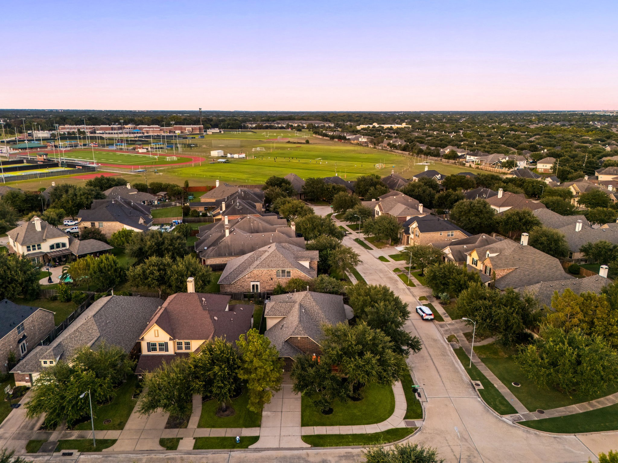 Aerial view of 9430 Amethyst Arbor with a larger perspective of the proximity to Seven Lakes High School. Aerial view of 9430 Amethyst Arbor with a larger perspective of the proximity to Seven Lakes High School.