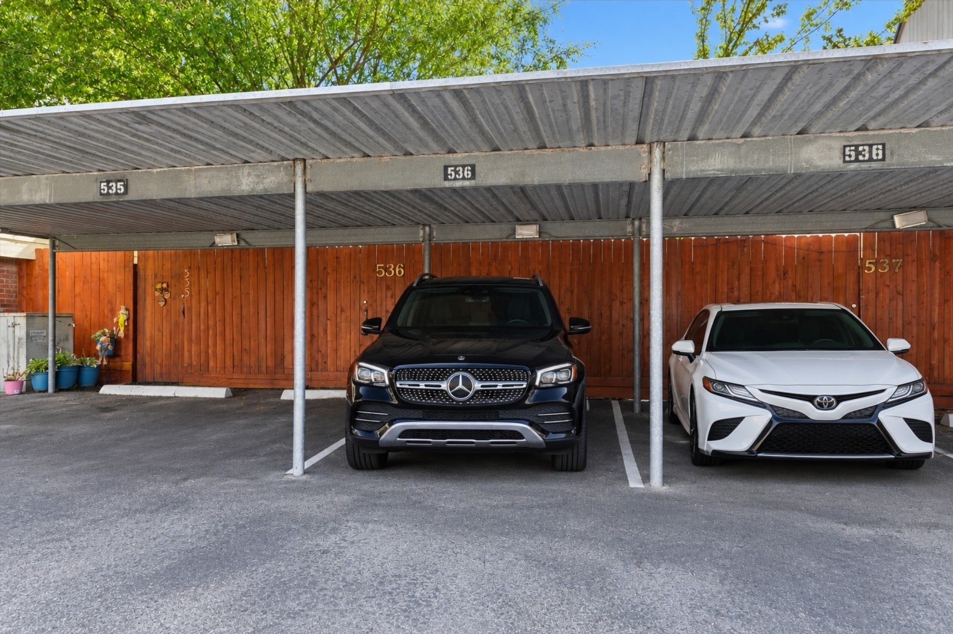 2 assigned parking spaces for the unit